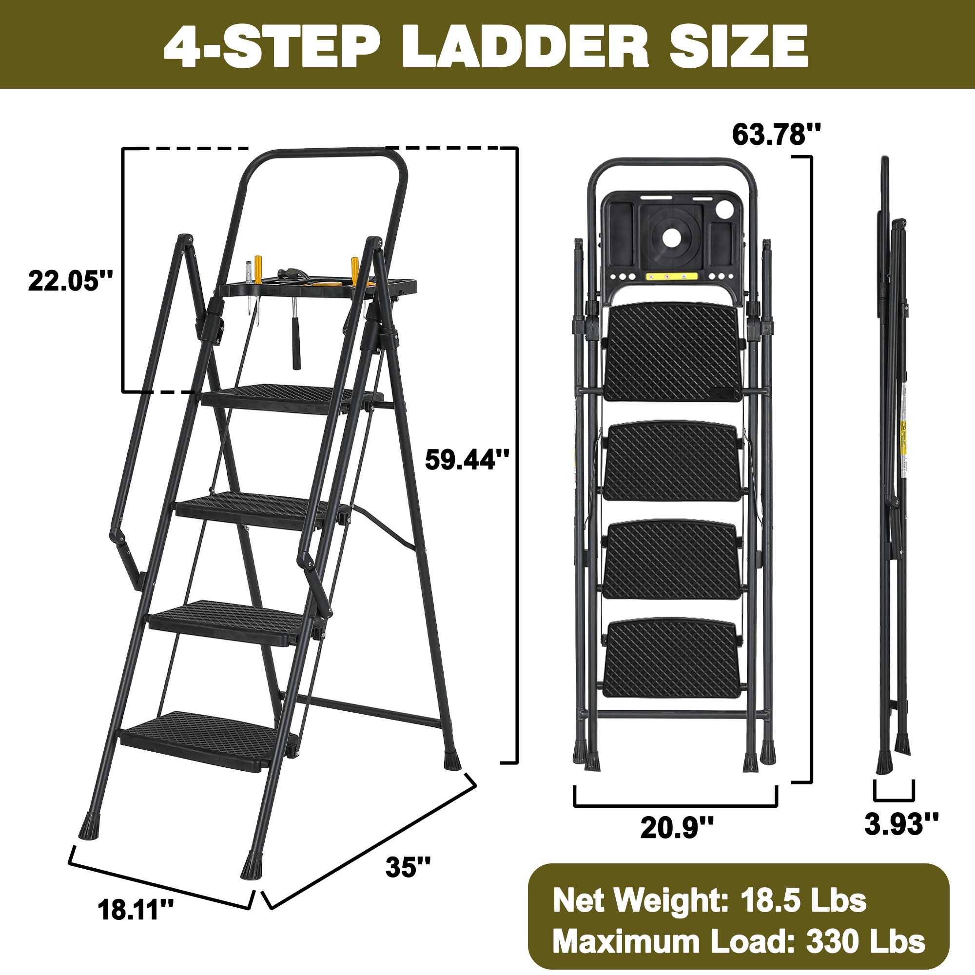 Tatayosi T-FST-T4B-GS Step-Ladders - Thumbnail View #3