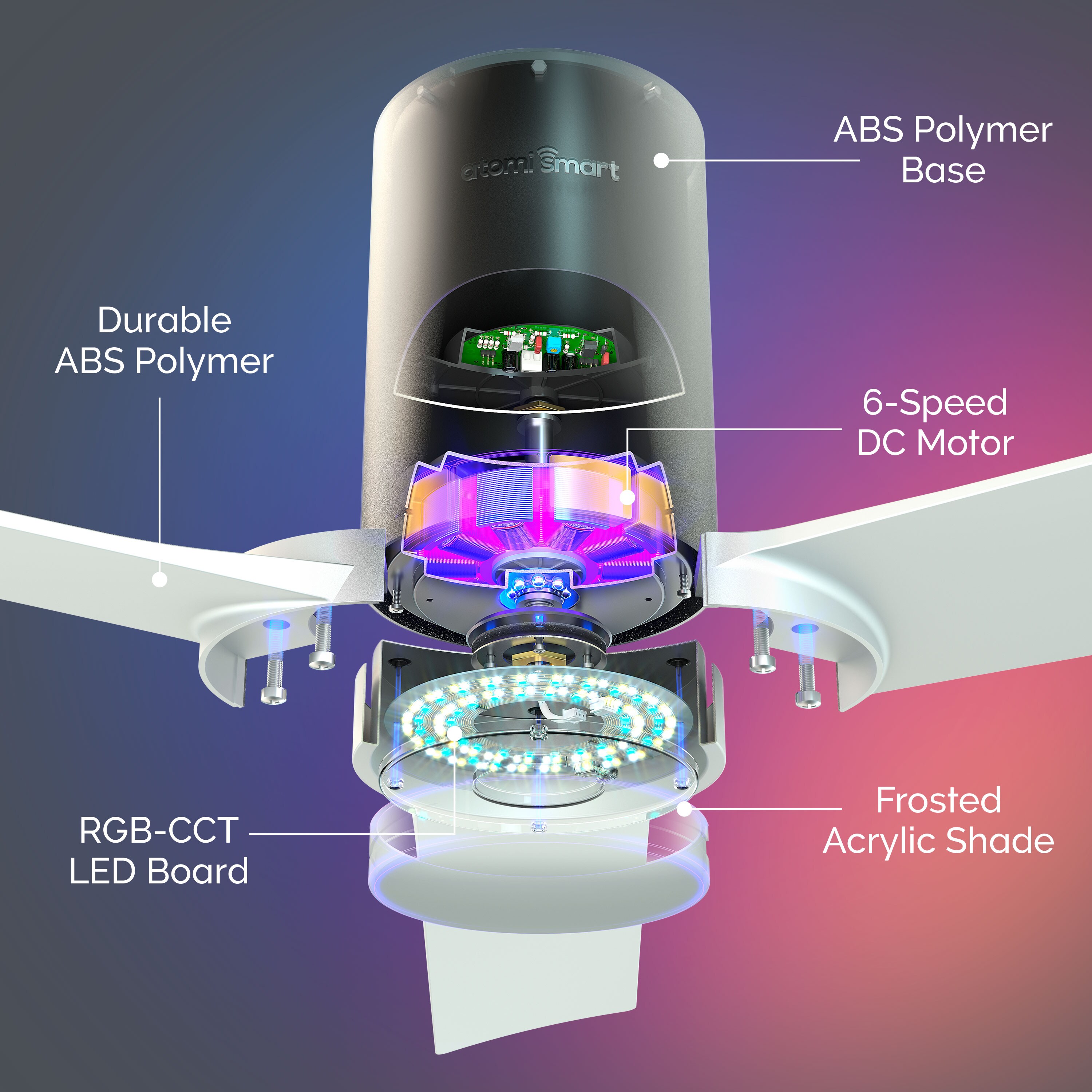 atomi smart AT2480-WH Ceiling-Fans - View #7