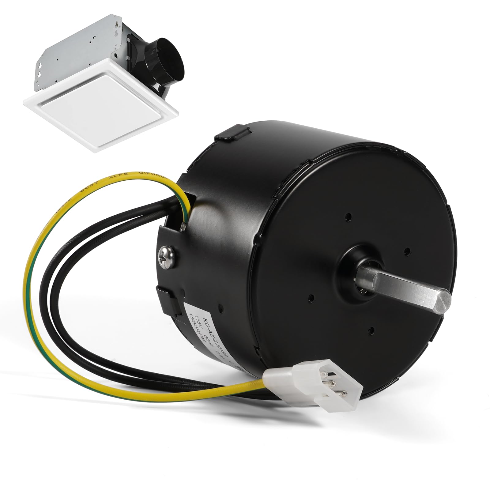 Phewnyzo  Condenser Bath Fan Motor Replacement for Fasco D1160 Bathroom Fans Motor 3.3 Inch Frame Compatible with Broan Nutone Marley Berko Models