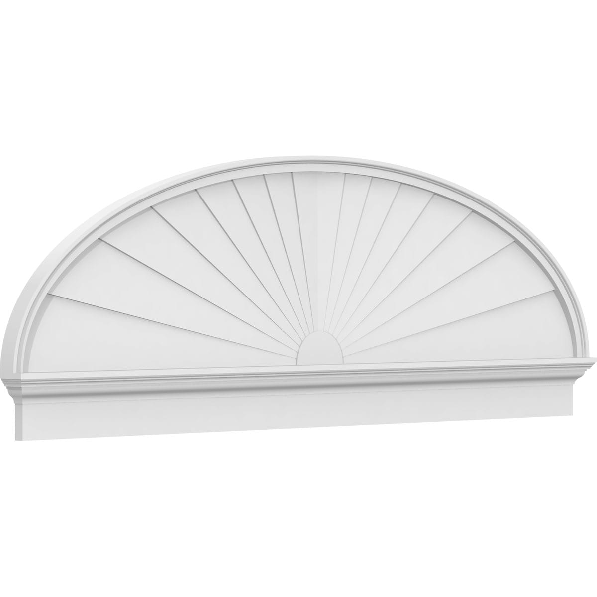 Ekena Millwork PEDPC076X260ELL01 76-in W x 25.875-in L PVC Pediment