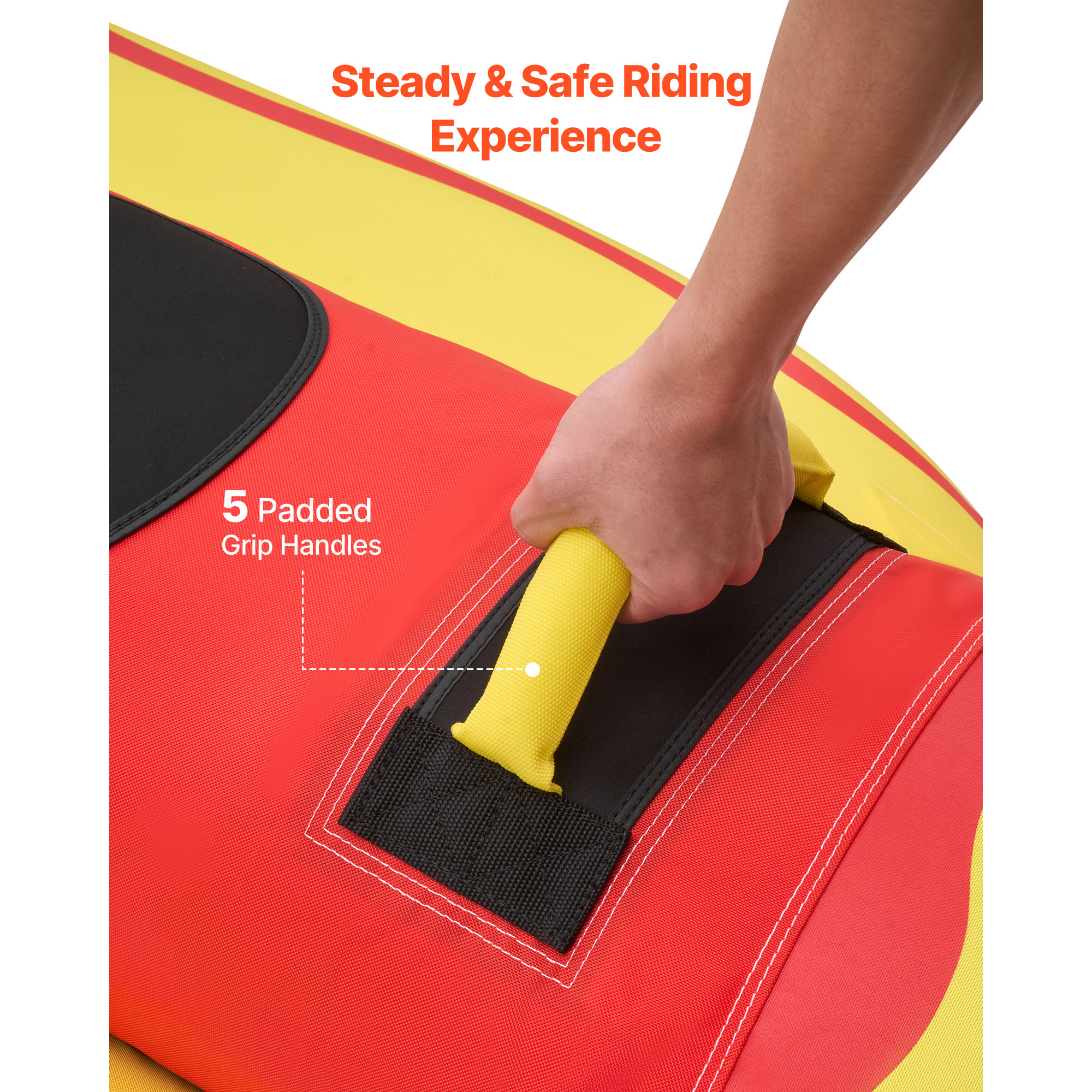 VEVOR Towable Tubes for Boating 5 Riders Inflatable Boat Tubes and ...