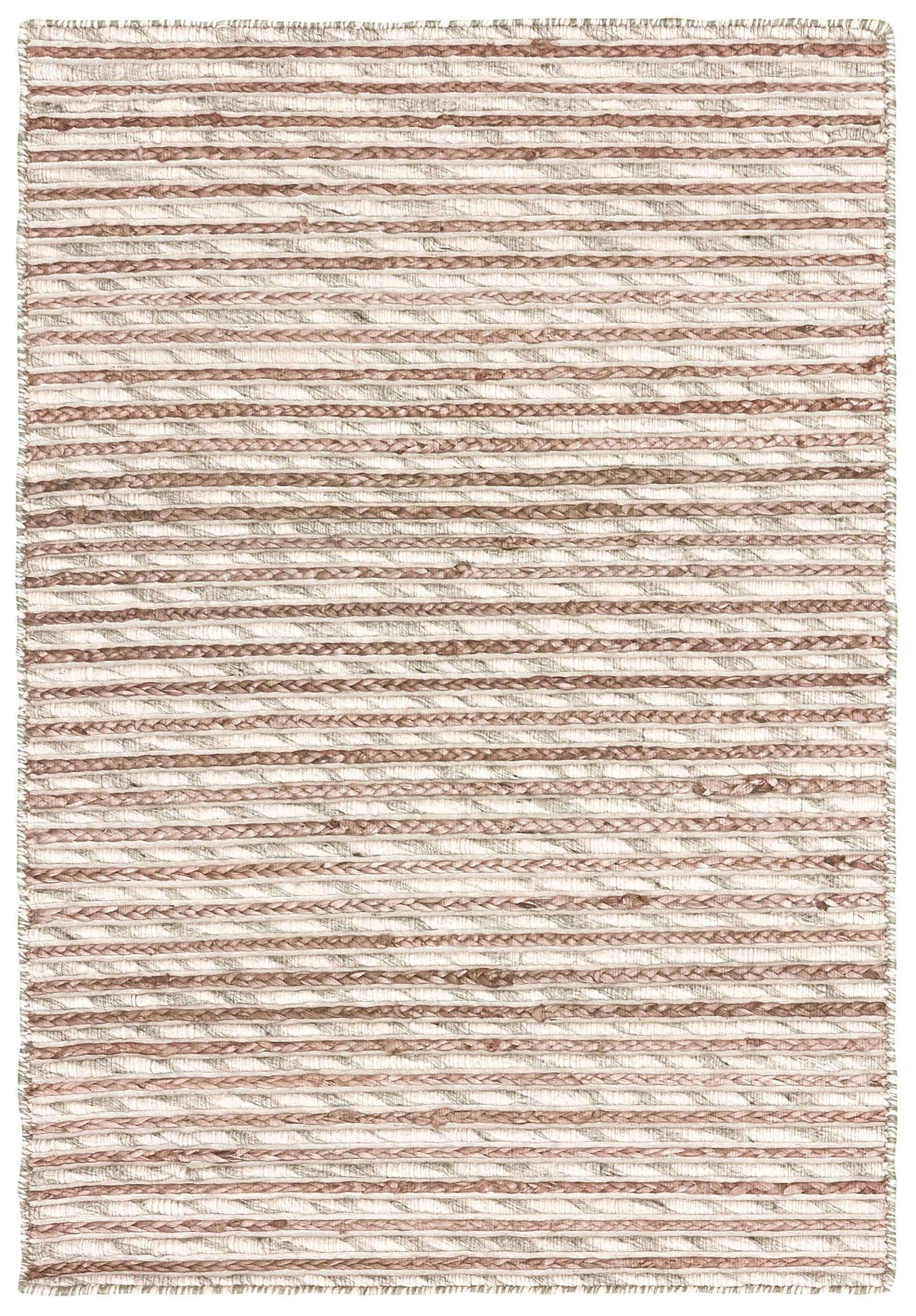 Eco-Friendly Dark Gray Striped Wool Blend 5' x 7' Area Rug
