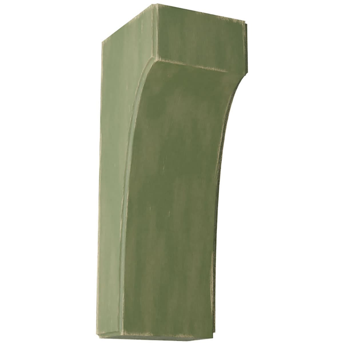 Ekena Millwork BKTWD04X04X10CVGR Clarksville 3-1/2-in x 4-in x 10-in Rubberwood Green Wood Standard Bracket