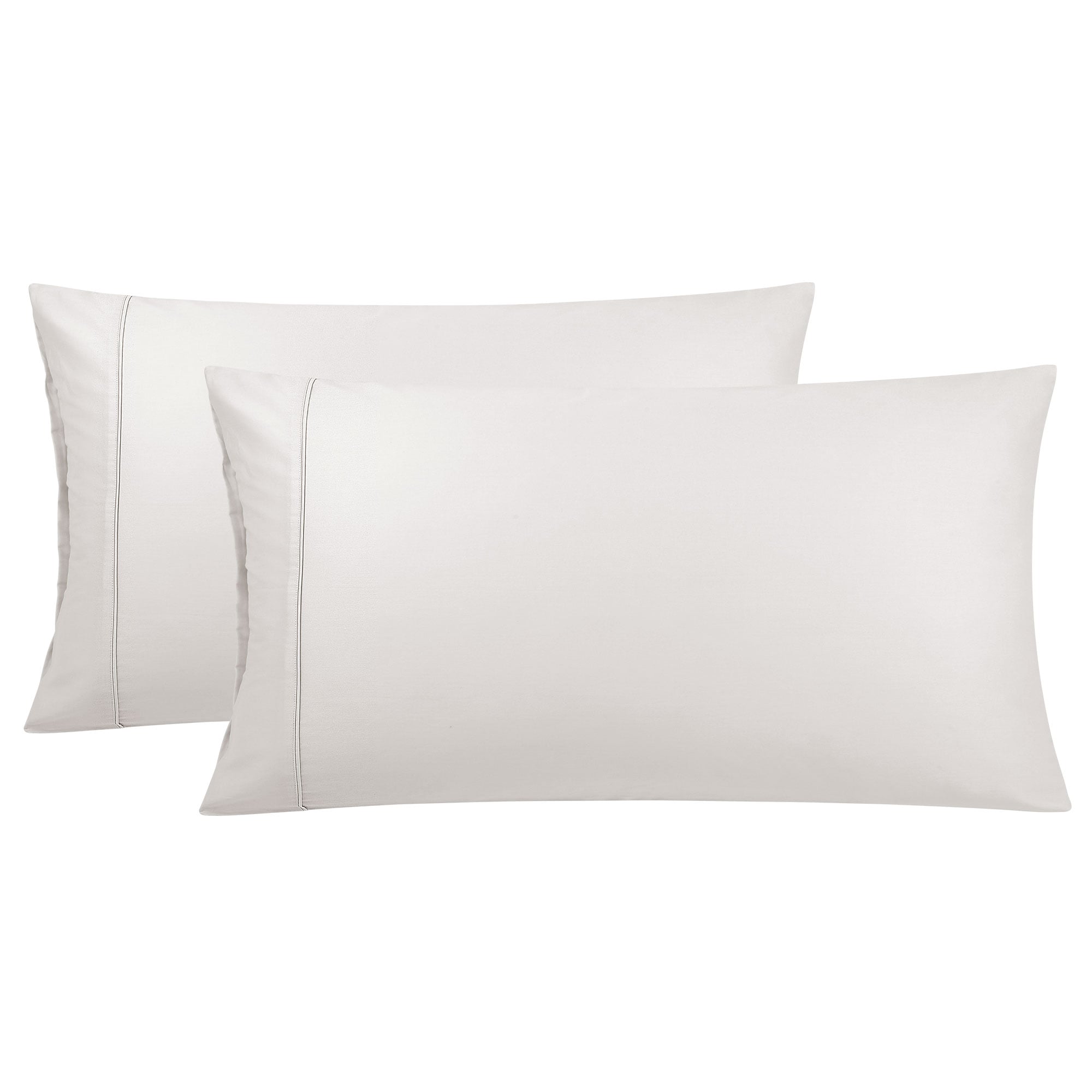 Unique Bargains Isabelline Pillow Cases Standard Size 2pcs Super Soft Bed Pillow Covers with Zipper Closure Hotel Bedroom Cotton Pillow Covers 20 Inchx26 Inch