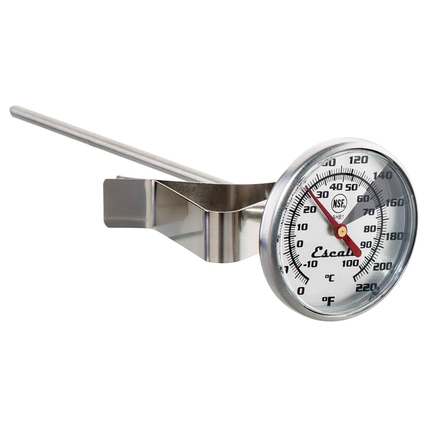 Home Basics Instant Read Large Stainless Steel Mechanical Meat Thermometer  - Silver, Reads Internal Temperature of Meat, Poultry, and Fish