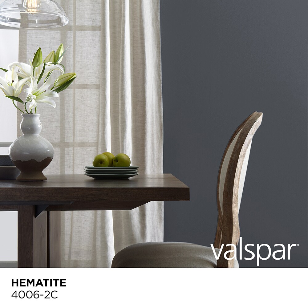 Valspar Signature Satin Hematite 4006-2c Latex Interior Paint + Primer  (1-Gallon) at