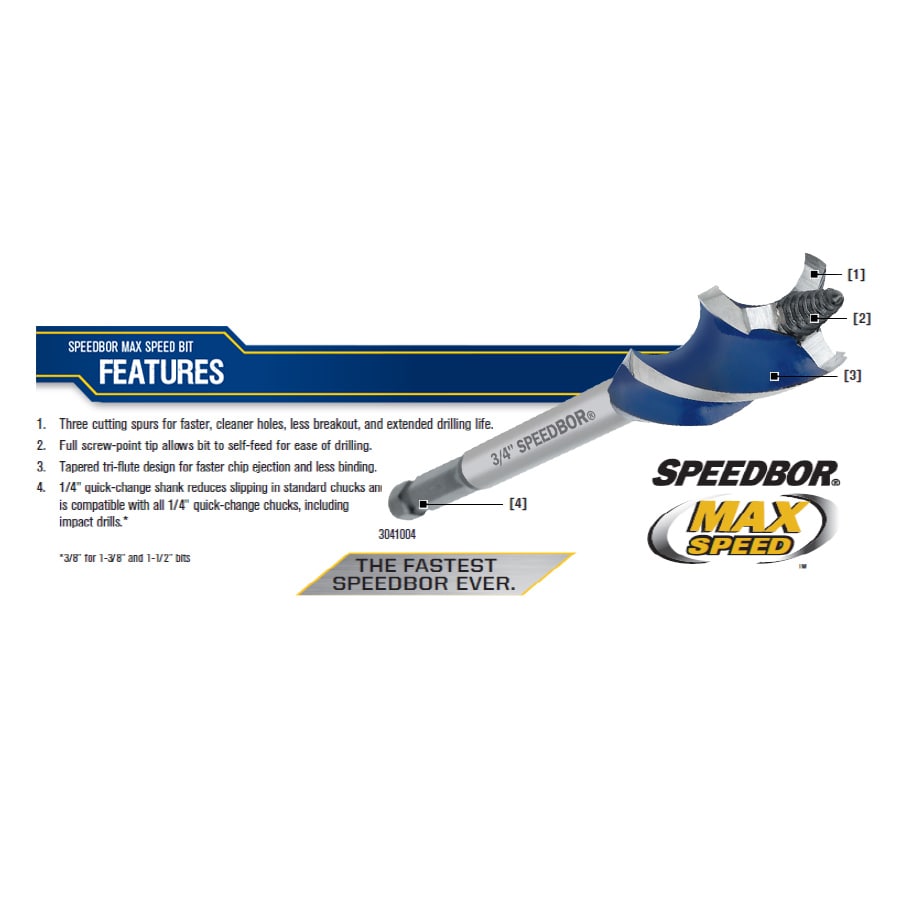 IRWIN Speedbor MAX-Piece 12-in Woodboring Drill Bit At Lowes.com