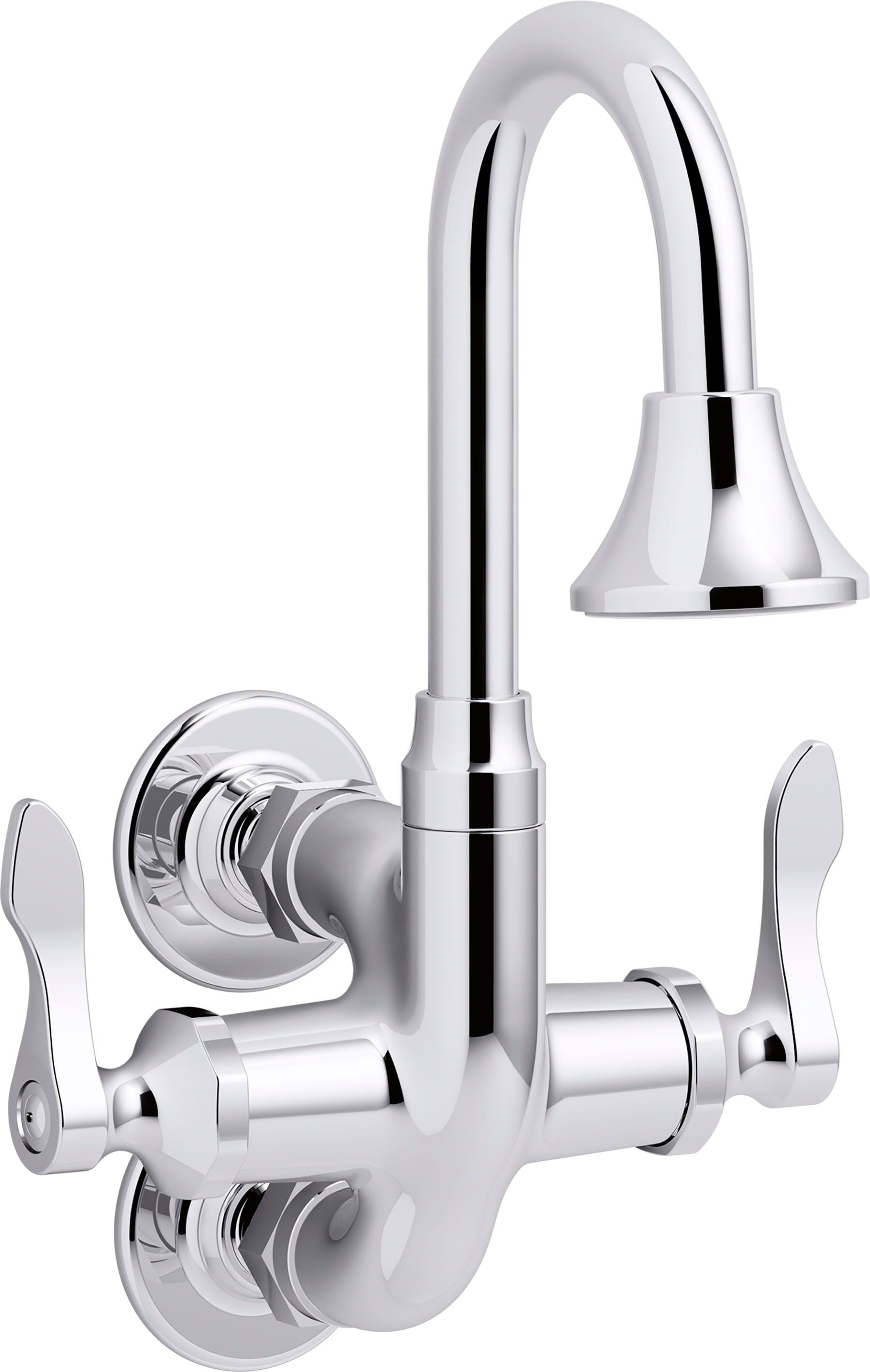 Kohler Triton Bowe Cannock Polished Chrome Wall Mount 2 Handle Watersense Commercial Bathroom 6484