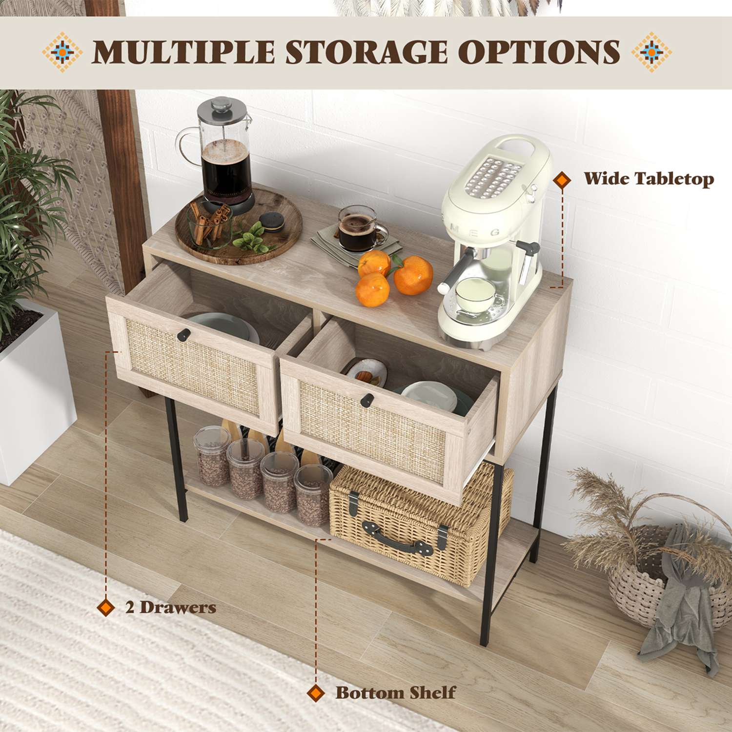 Costway HCST00303 Console-Sofa-Tables - View #7