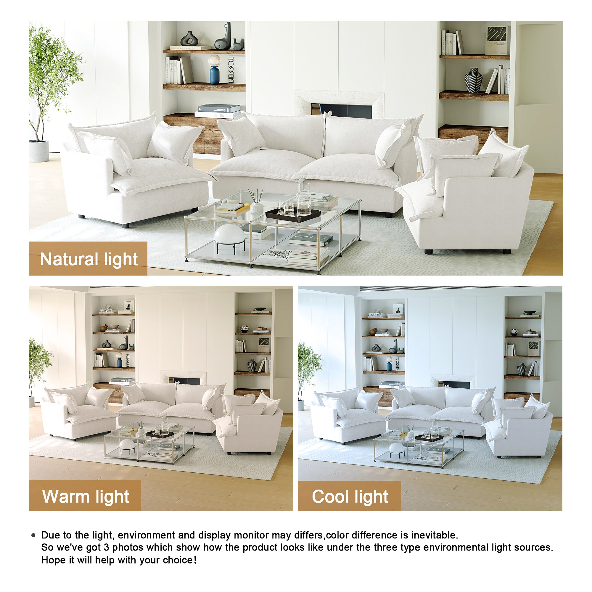 Dreamsidea CS11-BEI-LR-2SC Sofas-Loveseats - View #4