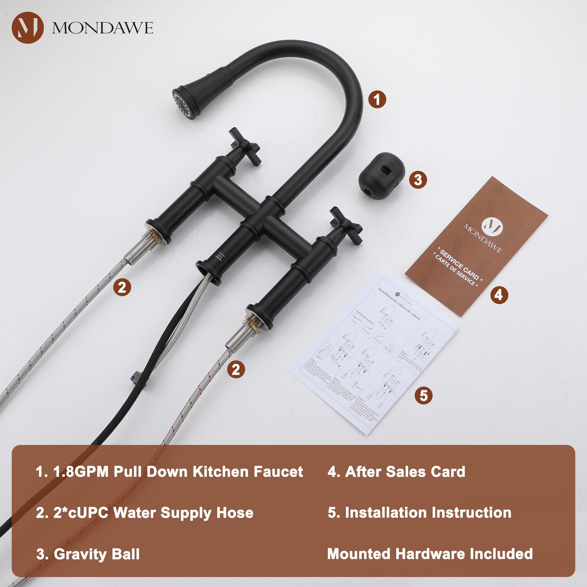 Mondawe MO-DT40019MB Kitchen-Faucets - View #8