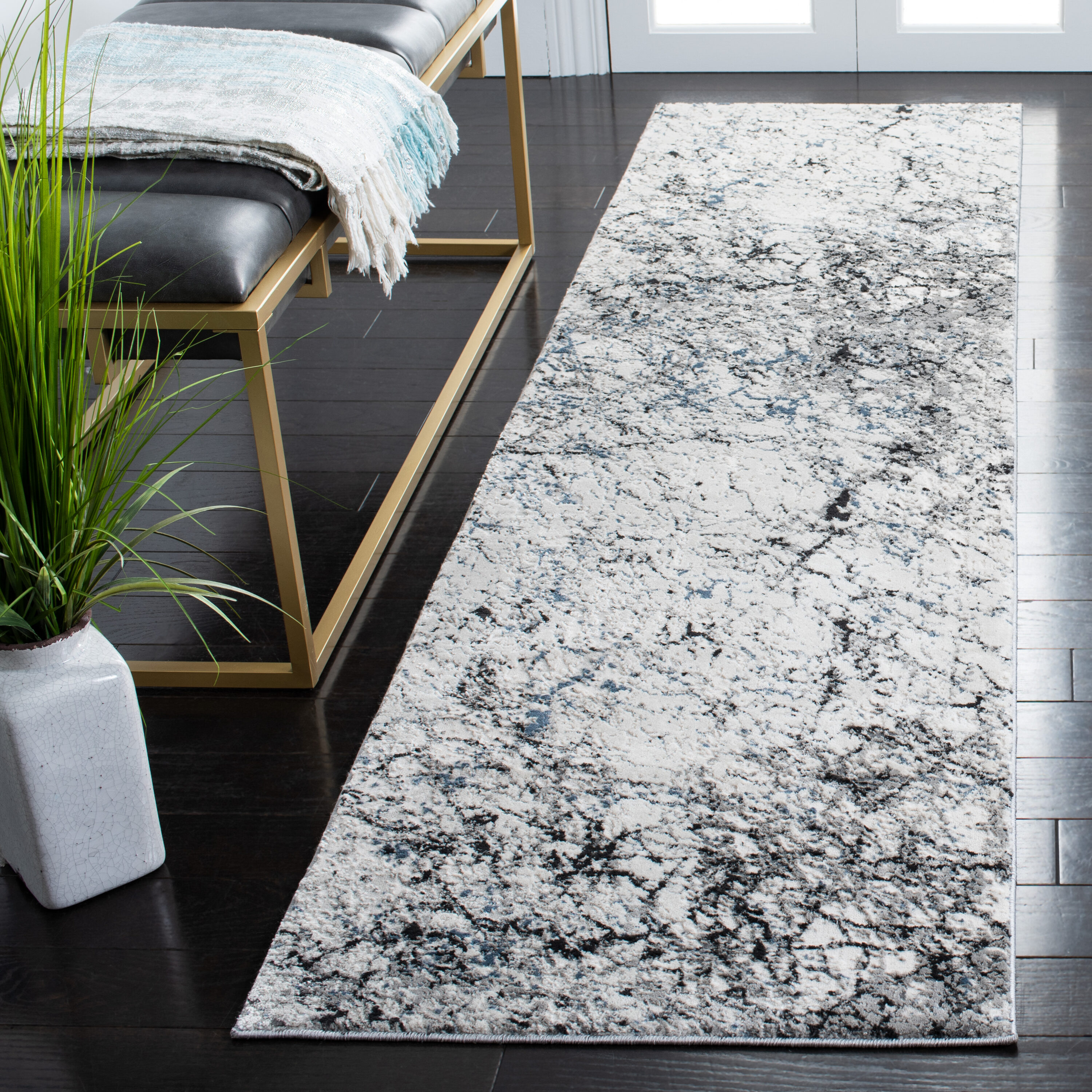 Safavieh Invista 605A Ivory/Grey 2 x 8 Runner rug in the Rugs ...