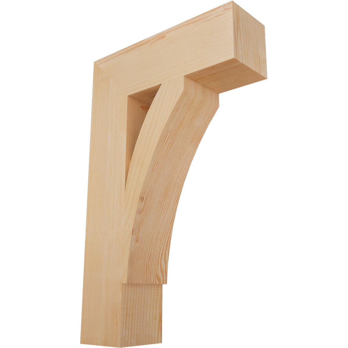Ekena Millwork BKT06X20X32THR05SDF Thorton block smooth 5-1/2-in x 20-in x 32-in Douglas fir Brown Wood Standard bracket