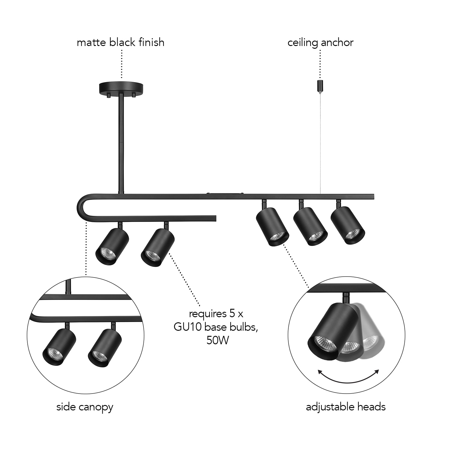 Globe Electric 91009808 Fixed-Track-Lighting - View #7