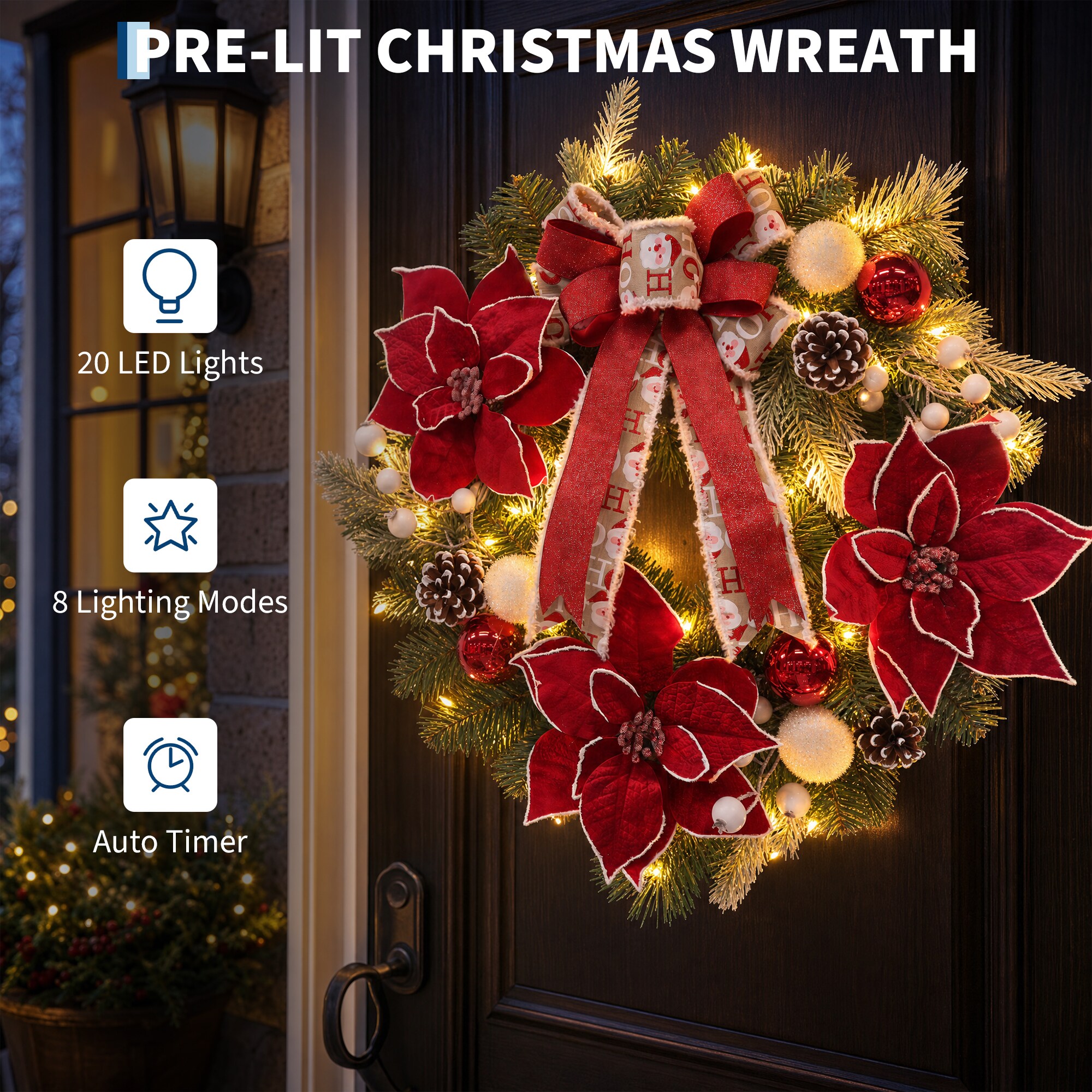 Garvee BPL-4QXTWHRM9WOW Artificial-Christmas-Wreaths - View #8