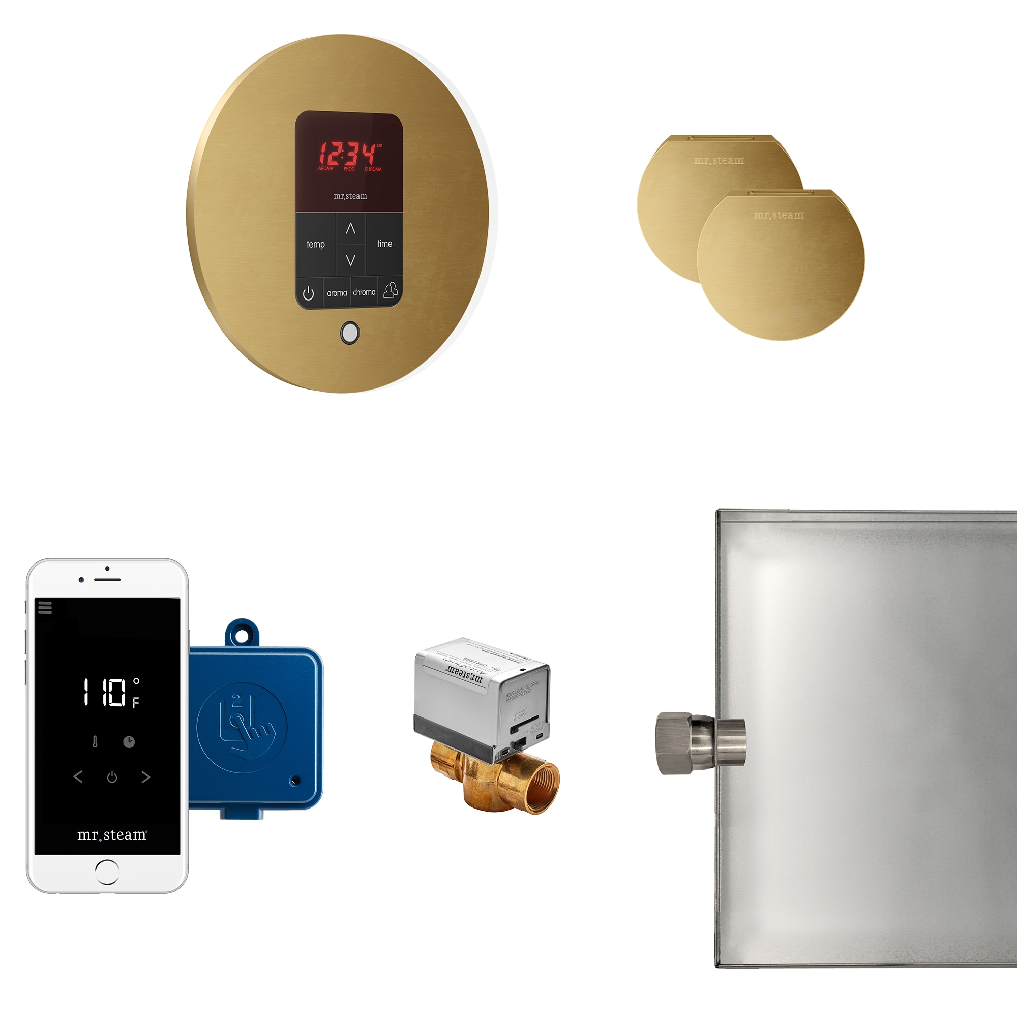 Mr. Steam MSBUTLERXRD-RAW 120-Watts Custom Plated/Unfinished Steam generator control kit