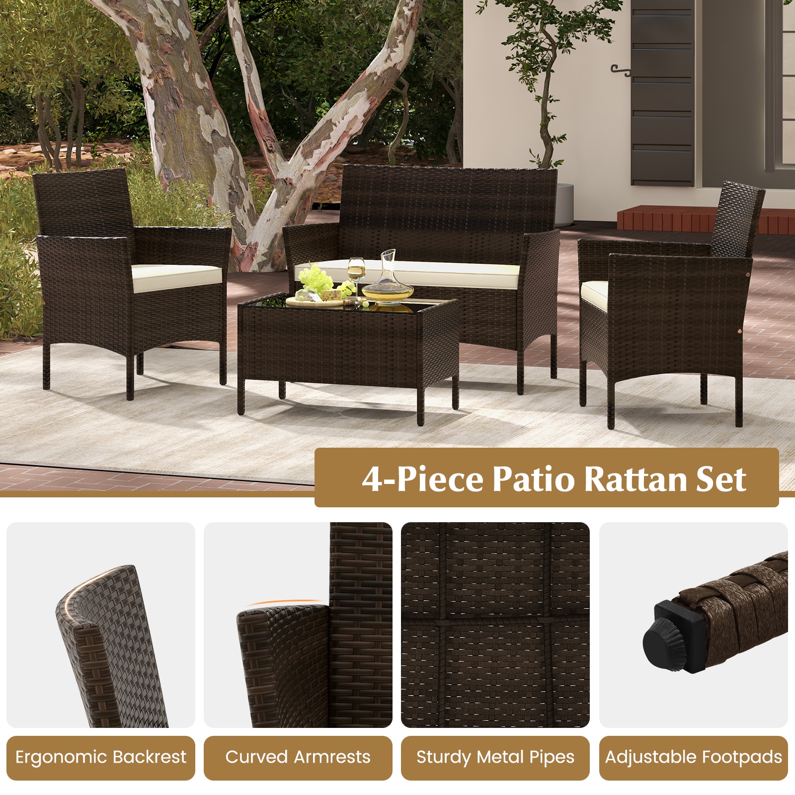 Volenca VOL-ZO3ZFT Patio-Conversation-Sets - View #6