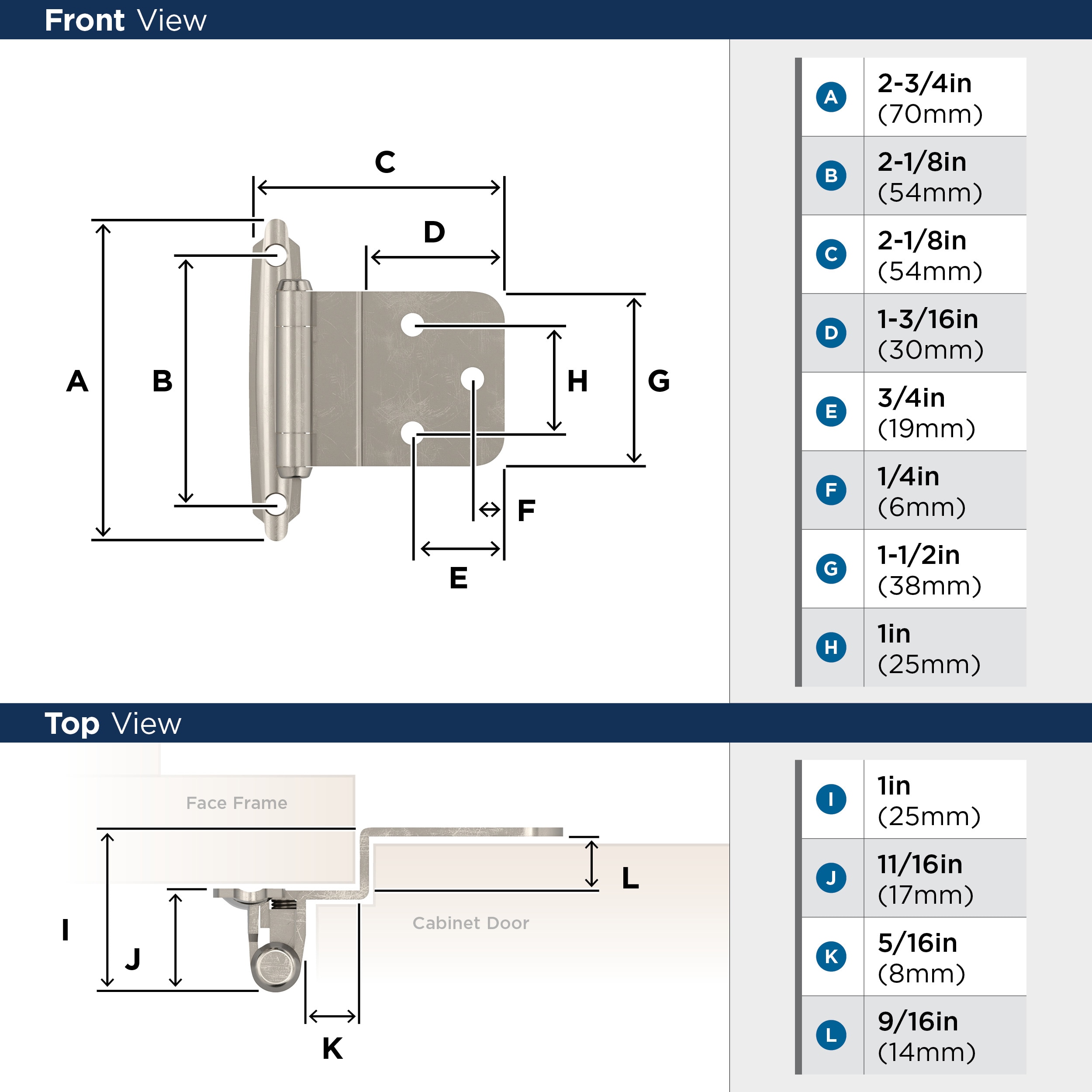 Amerock BPR3428G9 Cabinet-Hinges - View #5