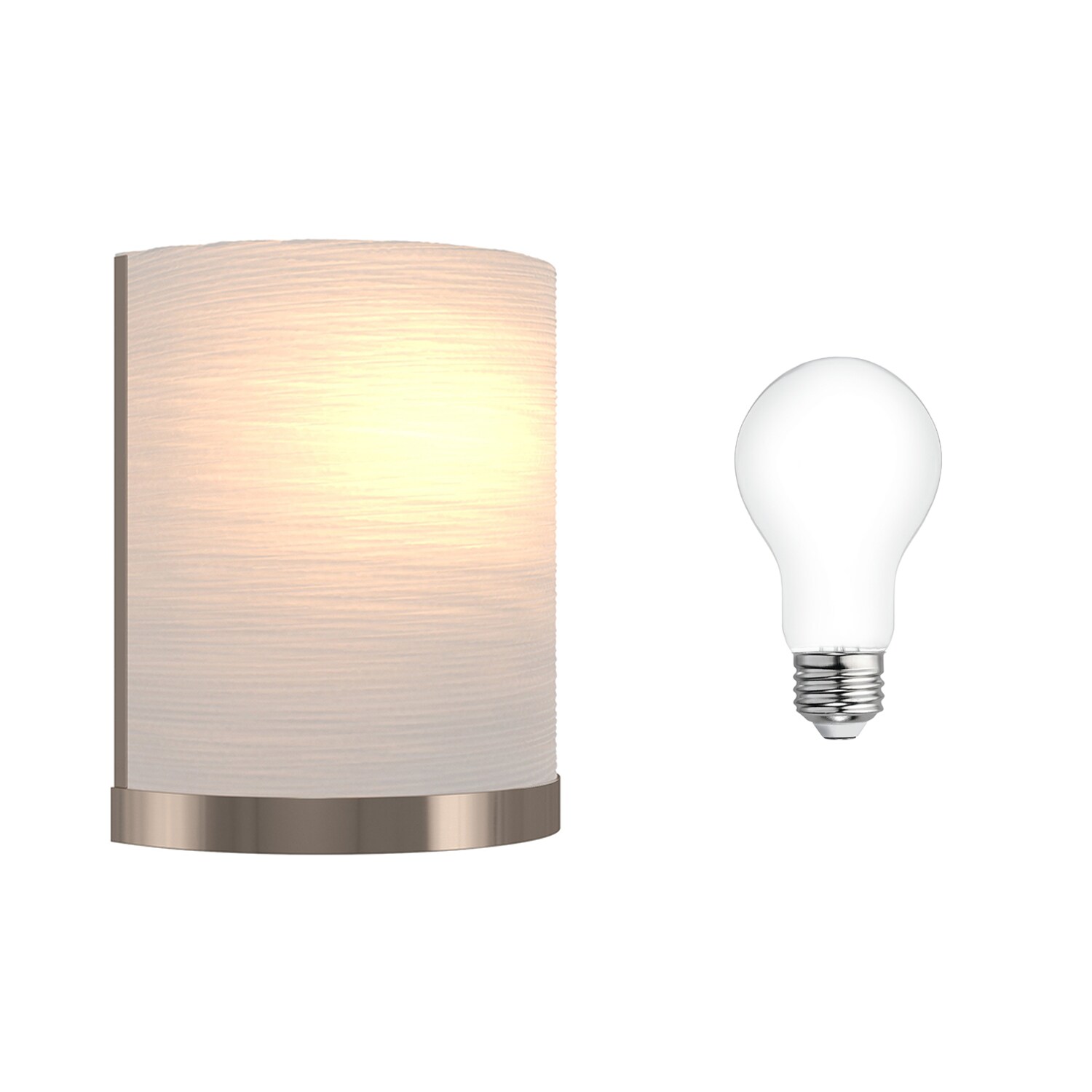 allen + roth  Merington 6.5-in 1-Light Brushed Nickel Transitional Vanity Light Collection