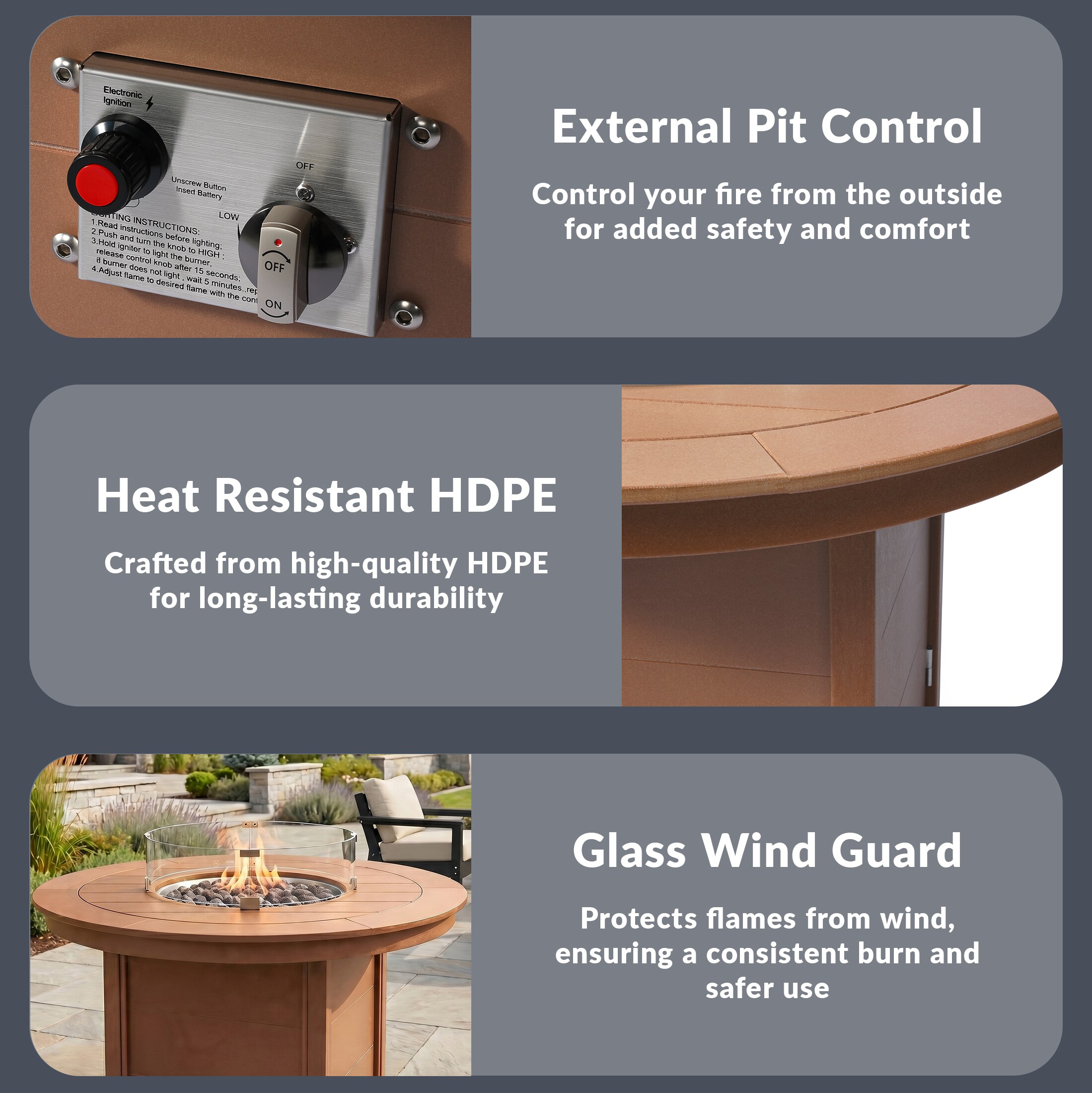 Costaelm COS308750 Outdoor-Gas-Firepits - View #12