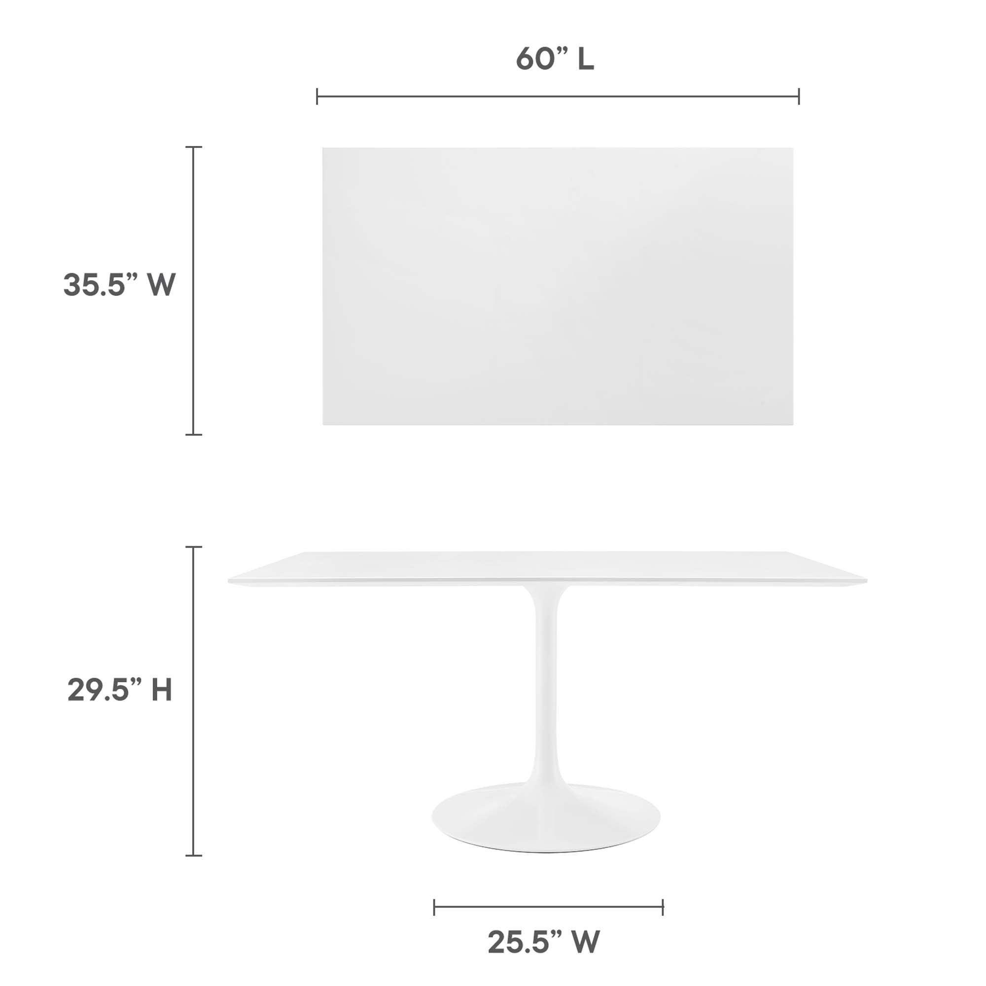 Modway EEI-1656-WHI Dining-Tables - View #3