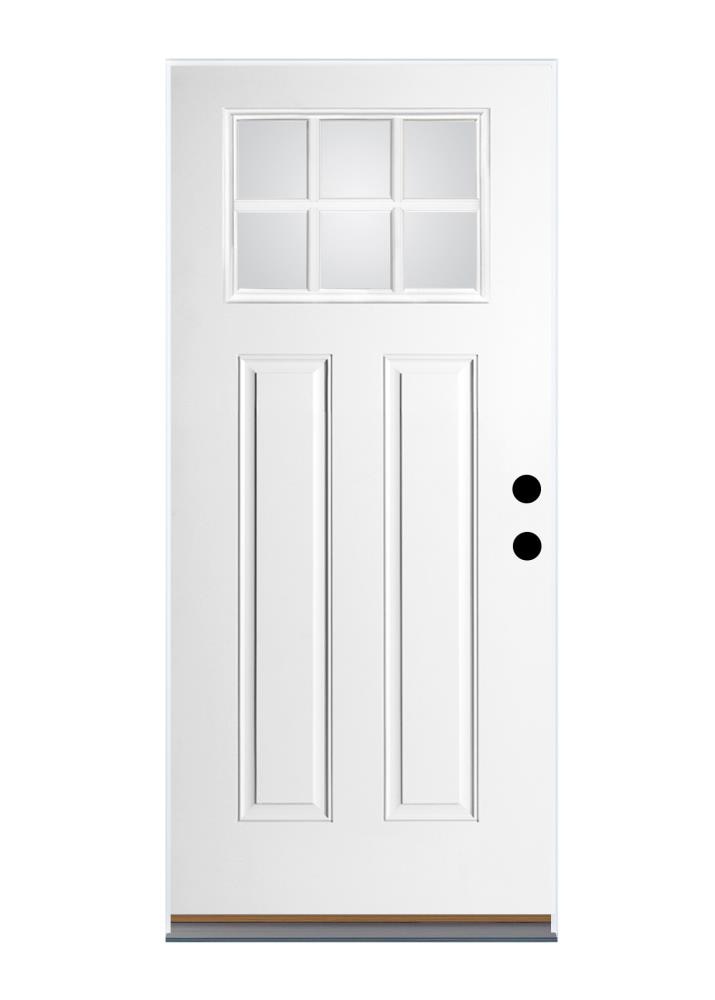 Therma-Tru Benchmark Doors 32-in X 80-in Fiberglass Craftsman Left-Hand ...