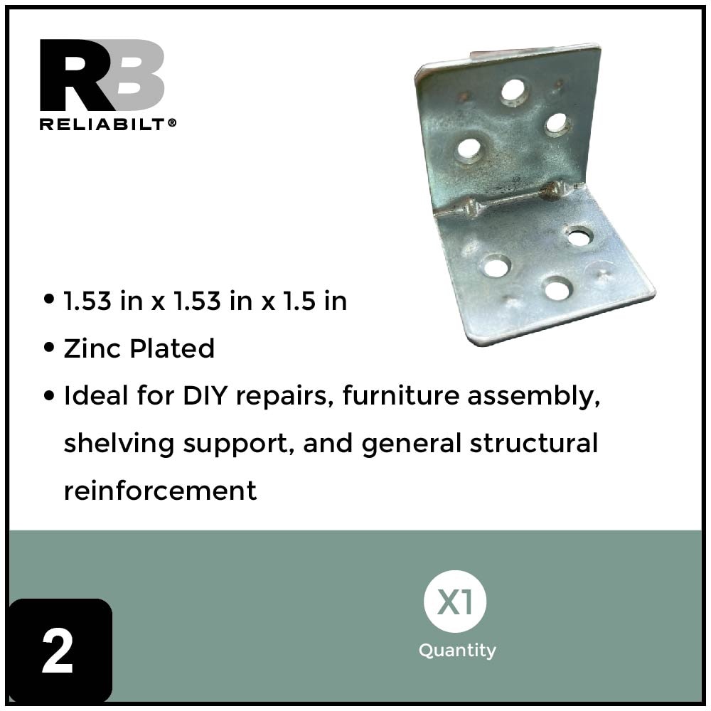 RELIABILT 32115ZCLLG Mending-Plates-Brackets-Braces - View #2