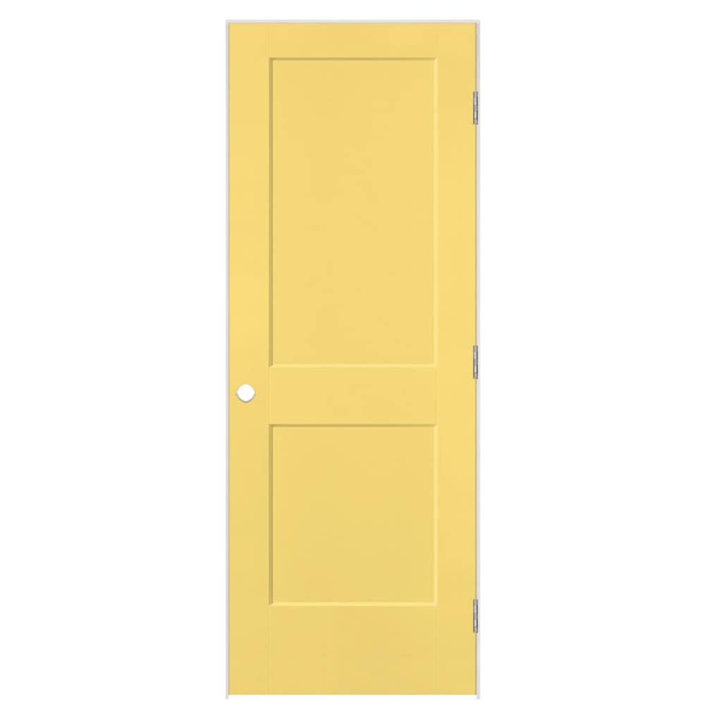 Masonite 32-in x 80-in Marigold Hollow Core 2-panel Square Left Hand Smooth Prefinished Molded Composite Flat Jamb Single Prehung Interior Door -  826280