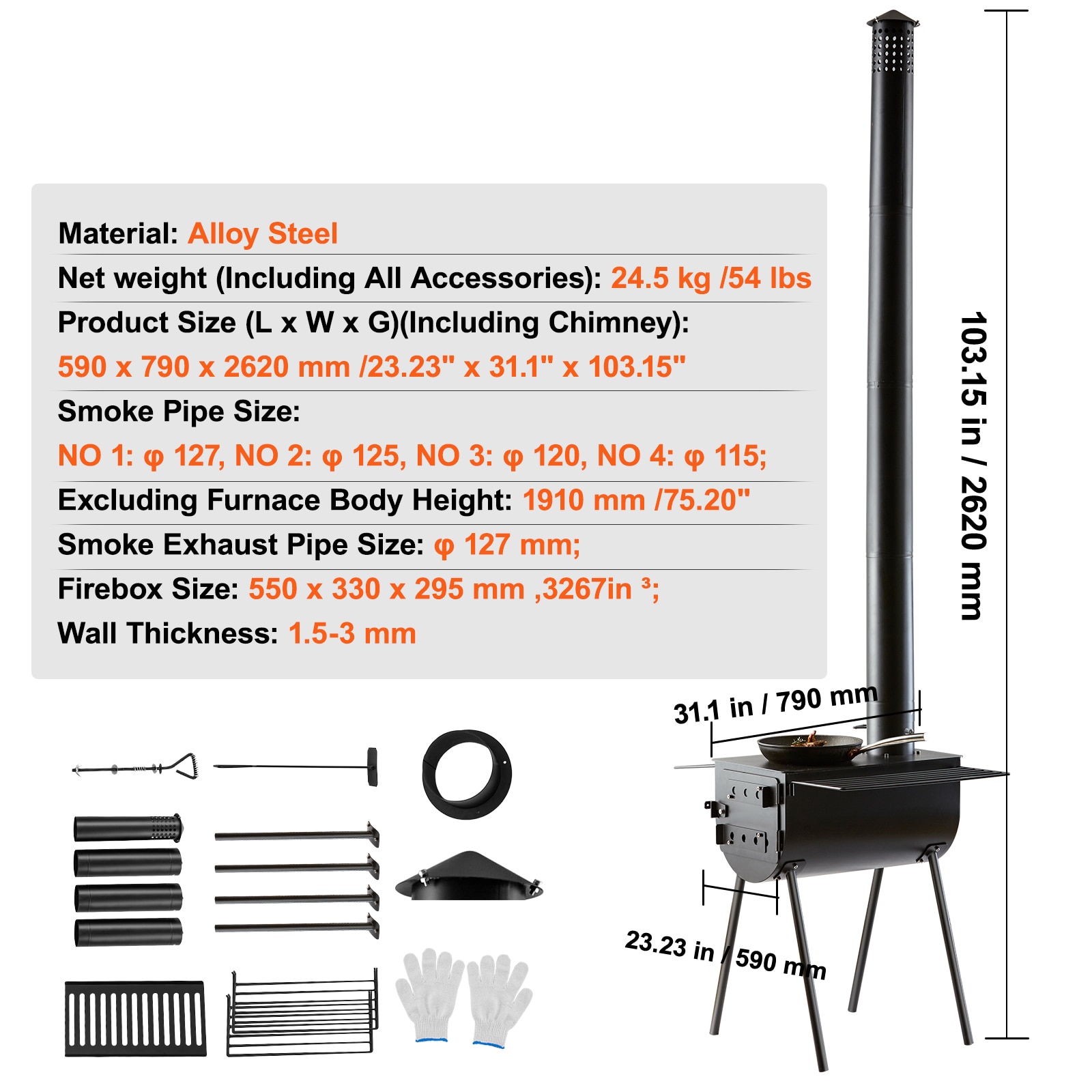 VEVOR Wood Piezo Steel Outdoor Burner ZPQNLY118INCH0BTVV0 simolary.com 22 VEVOR Wood Piezo Steel Outdoor Burner ZPQNLY118INCH0BTVV0 Simolary simolary.com 22