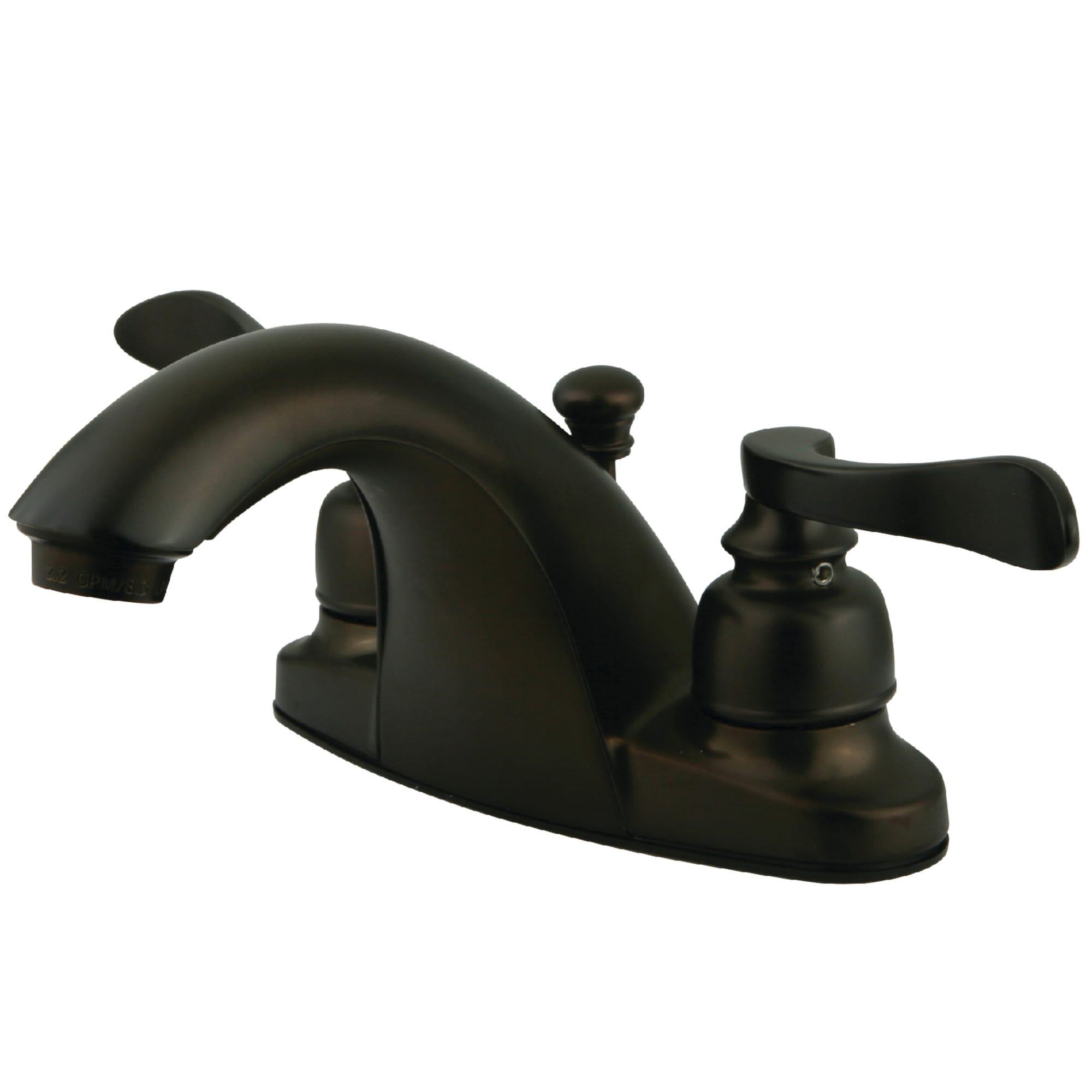Elements of Design EB8645NFL NuWave French Oil-rubbed bronze 4-in centerset 2-handle Low-arc Residential Handle Bathroom Sink Faucet with Drain