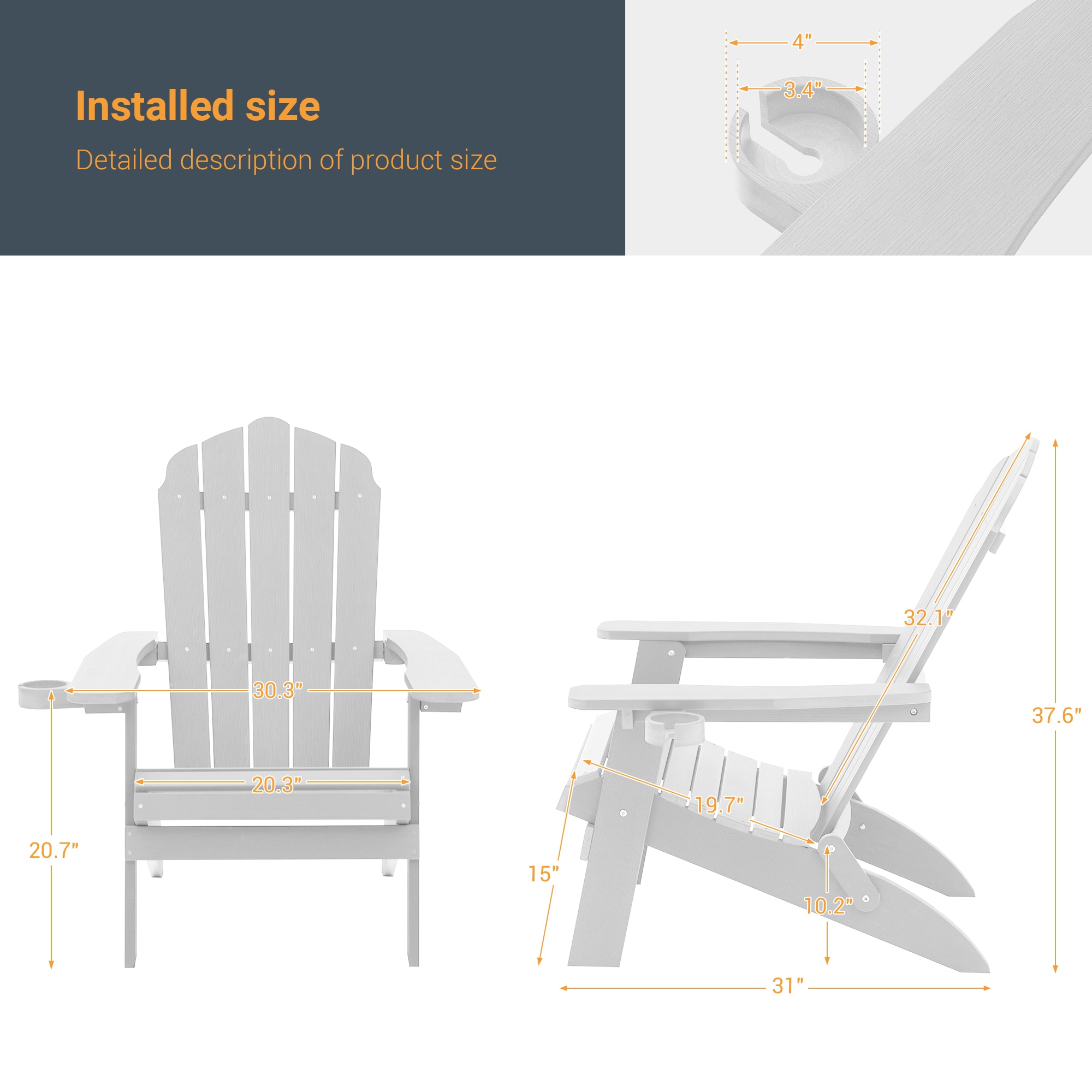 ACEGOSES LW-FD64-WT-2 Patio-Chairs - View #2