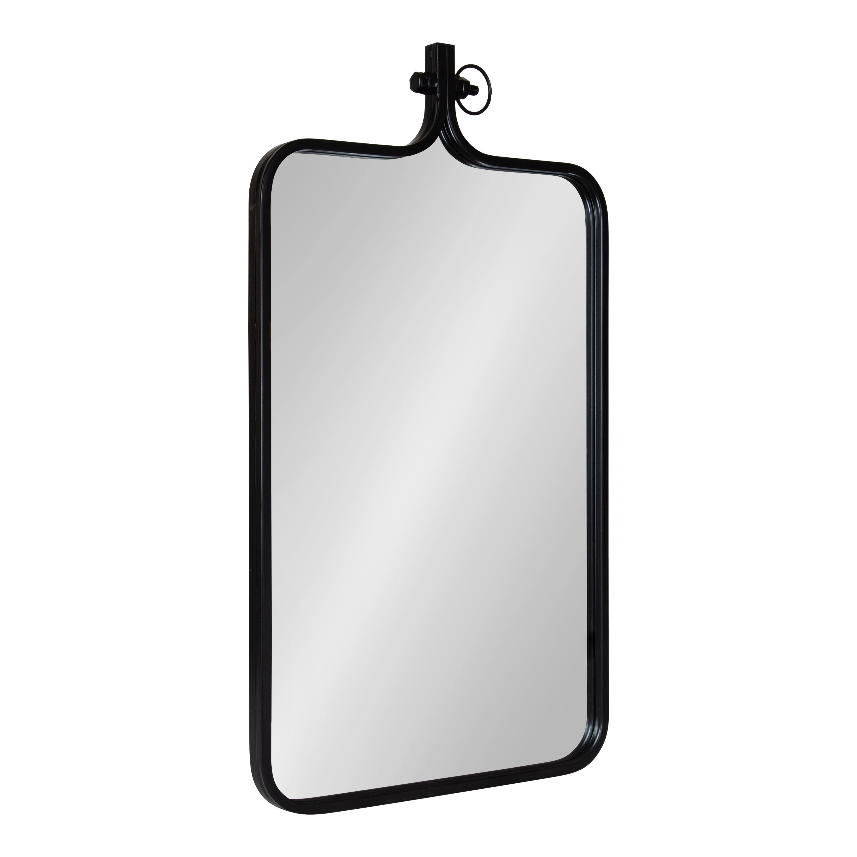 Kate and Laurel 219517 Yitro 20.0-Inches W x 35.0-Inches H Rectangle Black Framed Wall Mirror