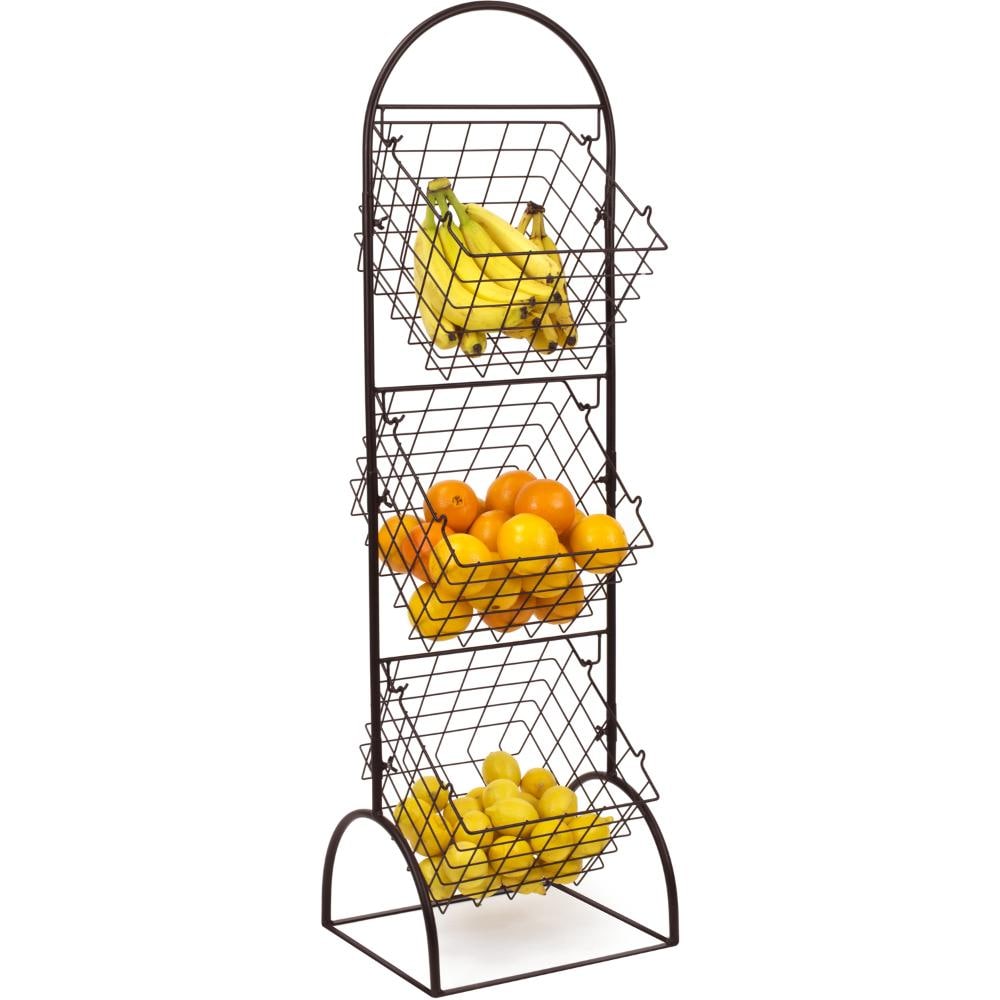 SORBUS 3 Tier Adjustable Market Basket Stand in the Dining