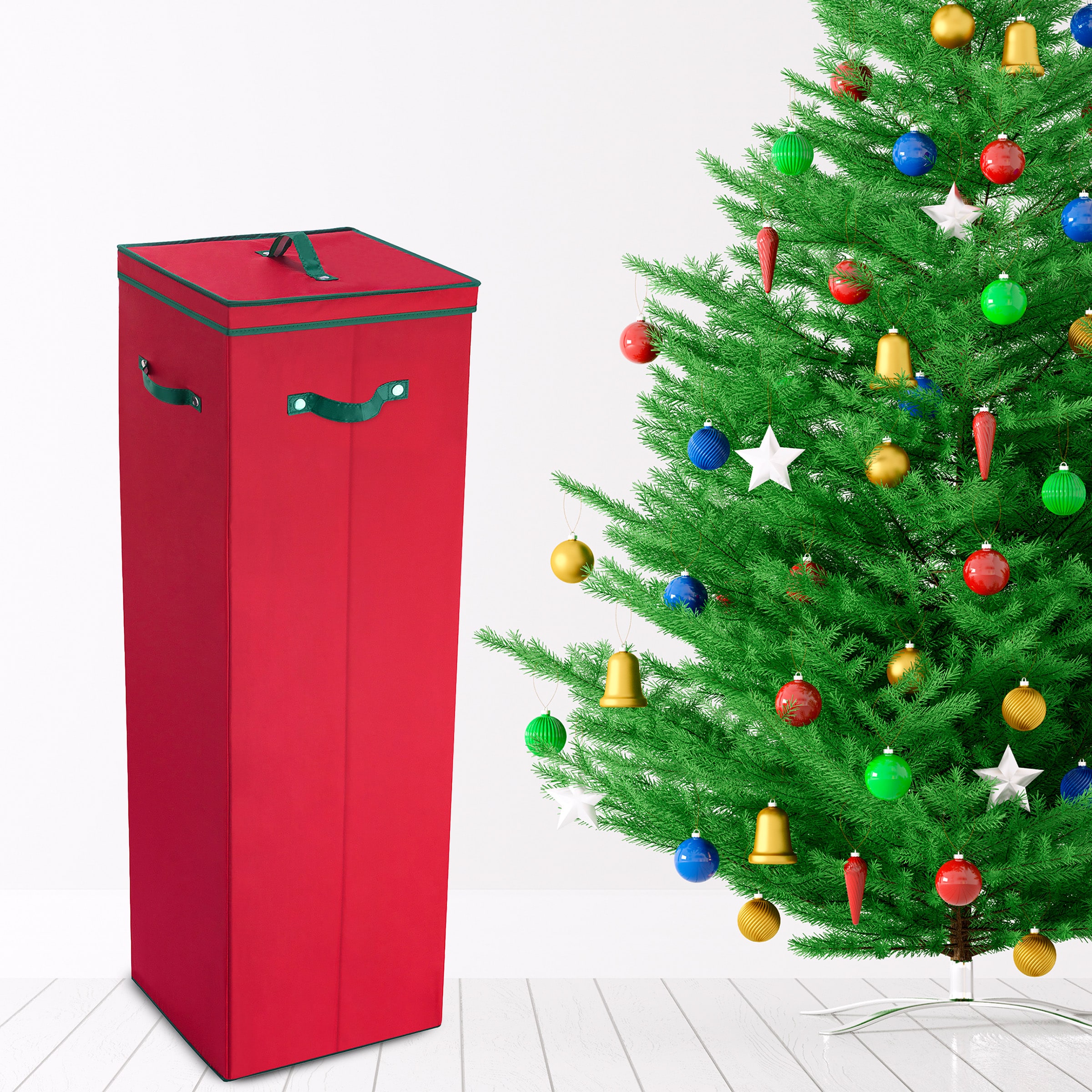 Hastings Home 517510BLJ 13-in x 40-in 20 -Roll Red Wrapping Paper Storage Container