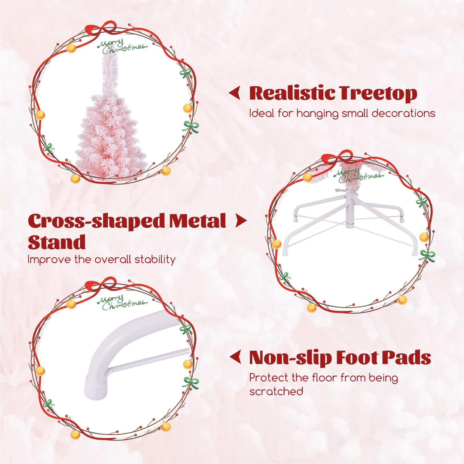WELLFOR HYG24018US Artificial-Christmas-Trees - View #8