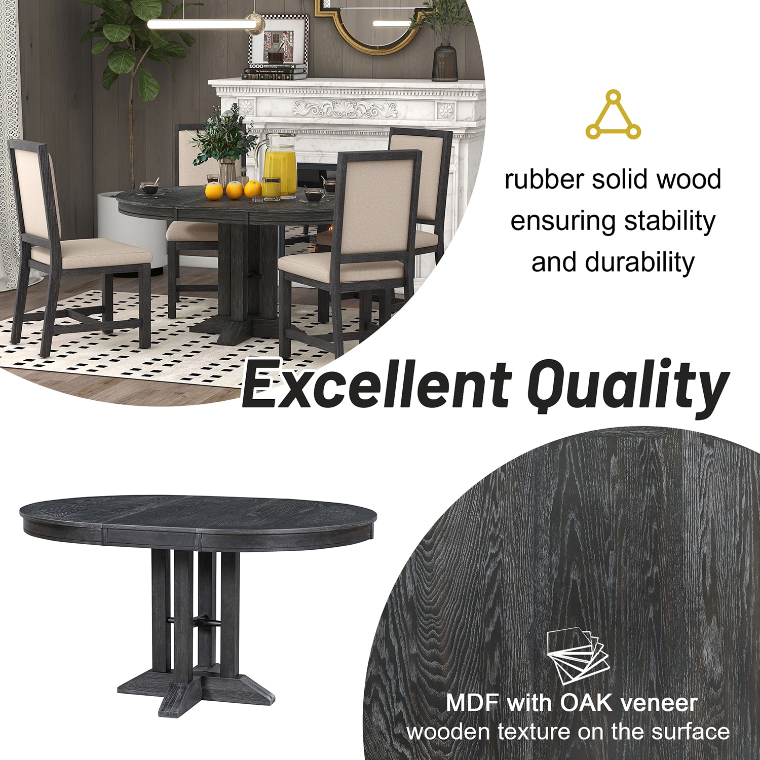 SINOFURN SYA290001BK Dining-Tables - View #3