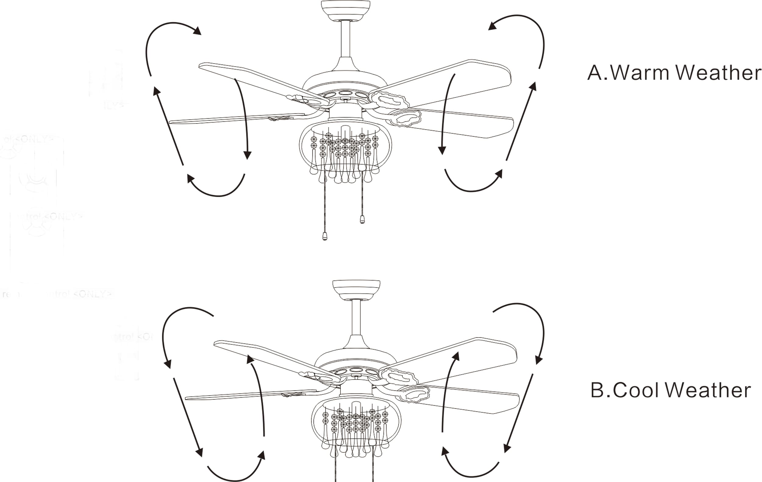 Home Accessories Inc CFL-8286PB Ceiling-Fans - View #7
