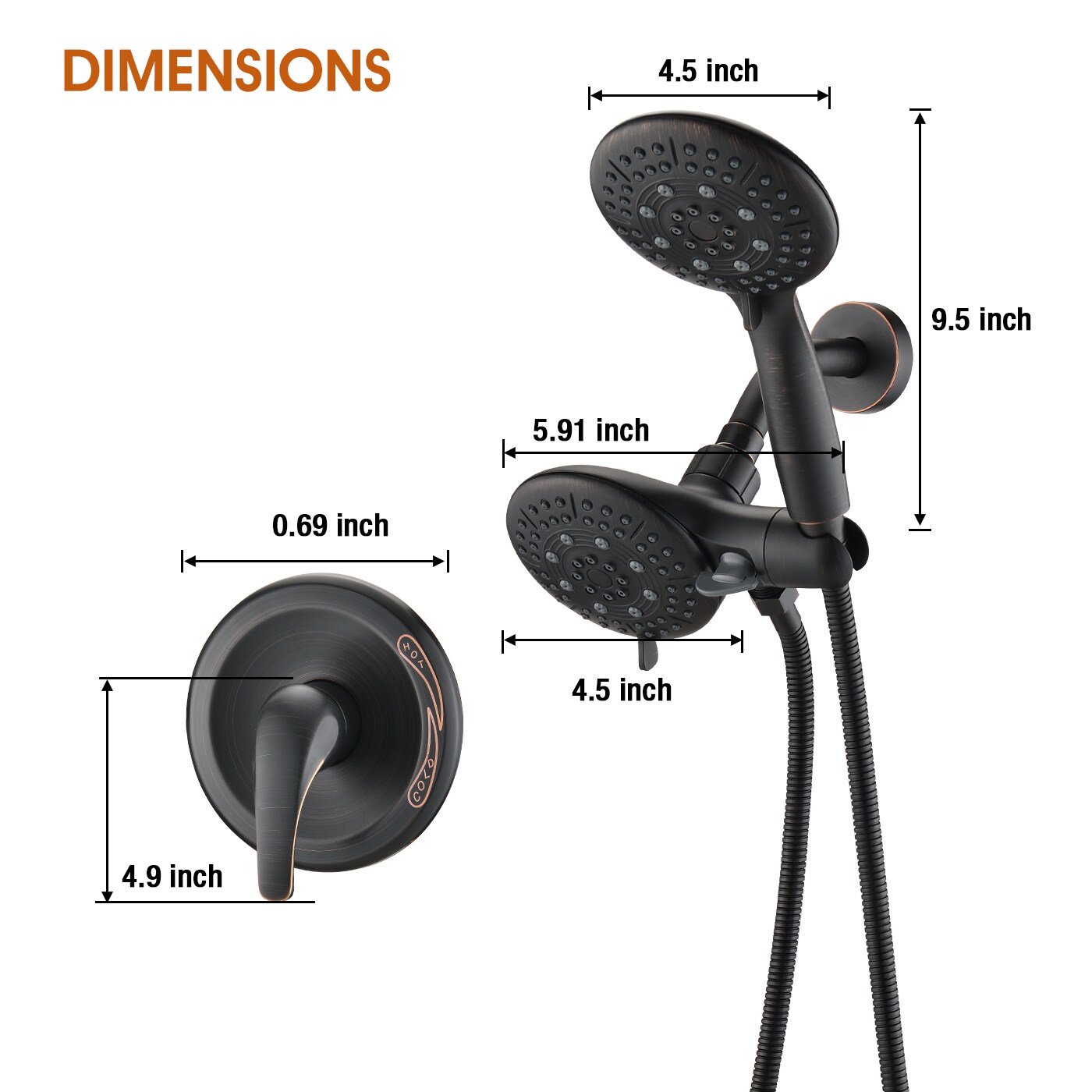 LUCKY ONE LO-KE619643P Fixed-Showerhead - View #7