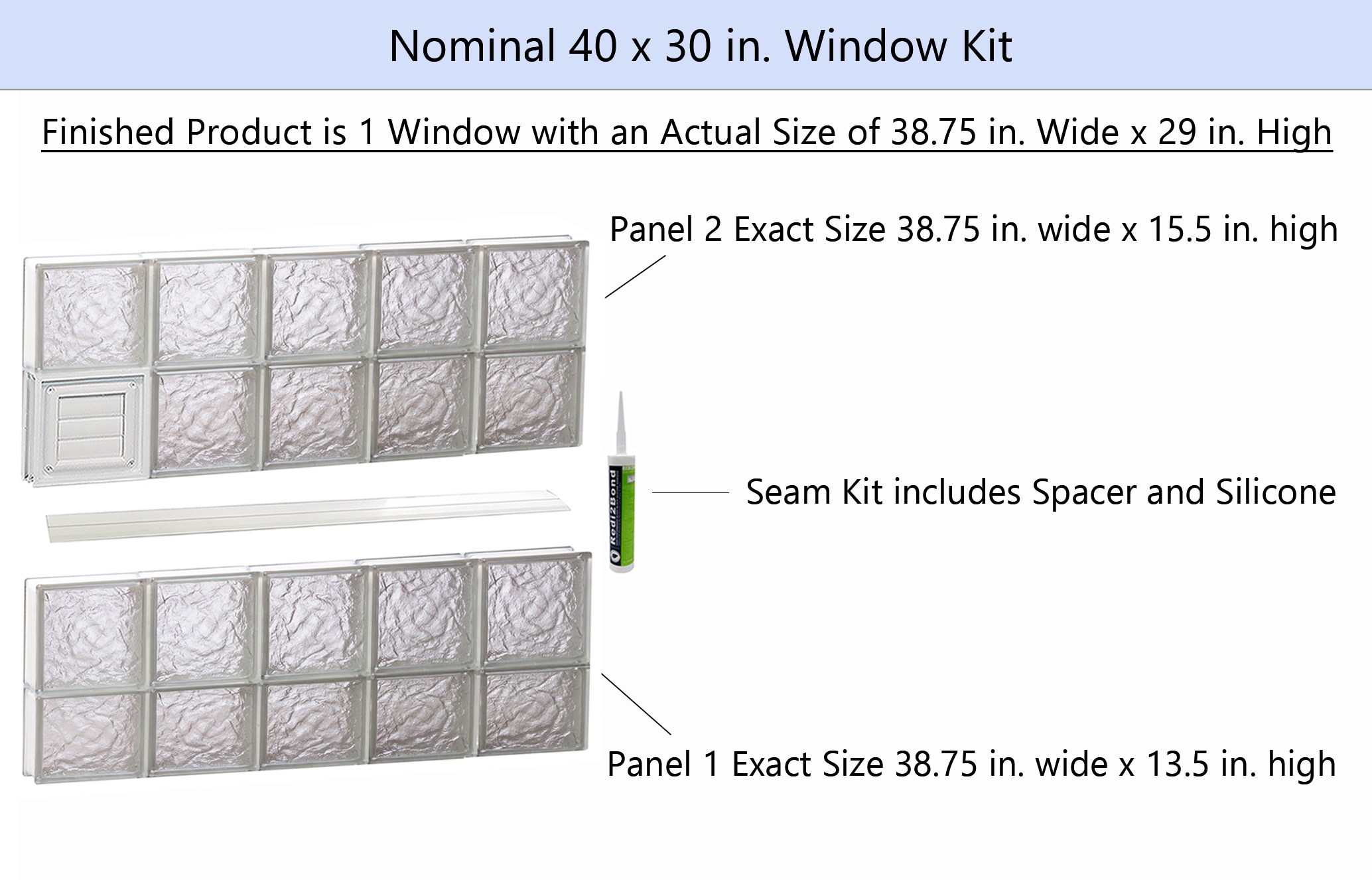 REDI2SET D4030IS Glass-Block-Windows - View #2