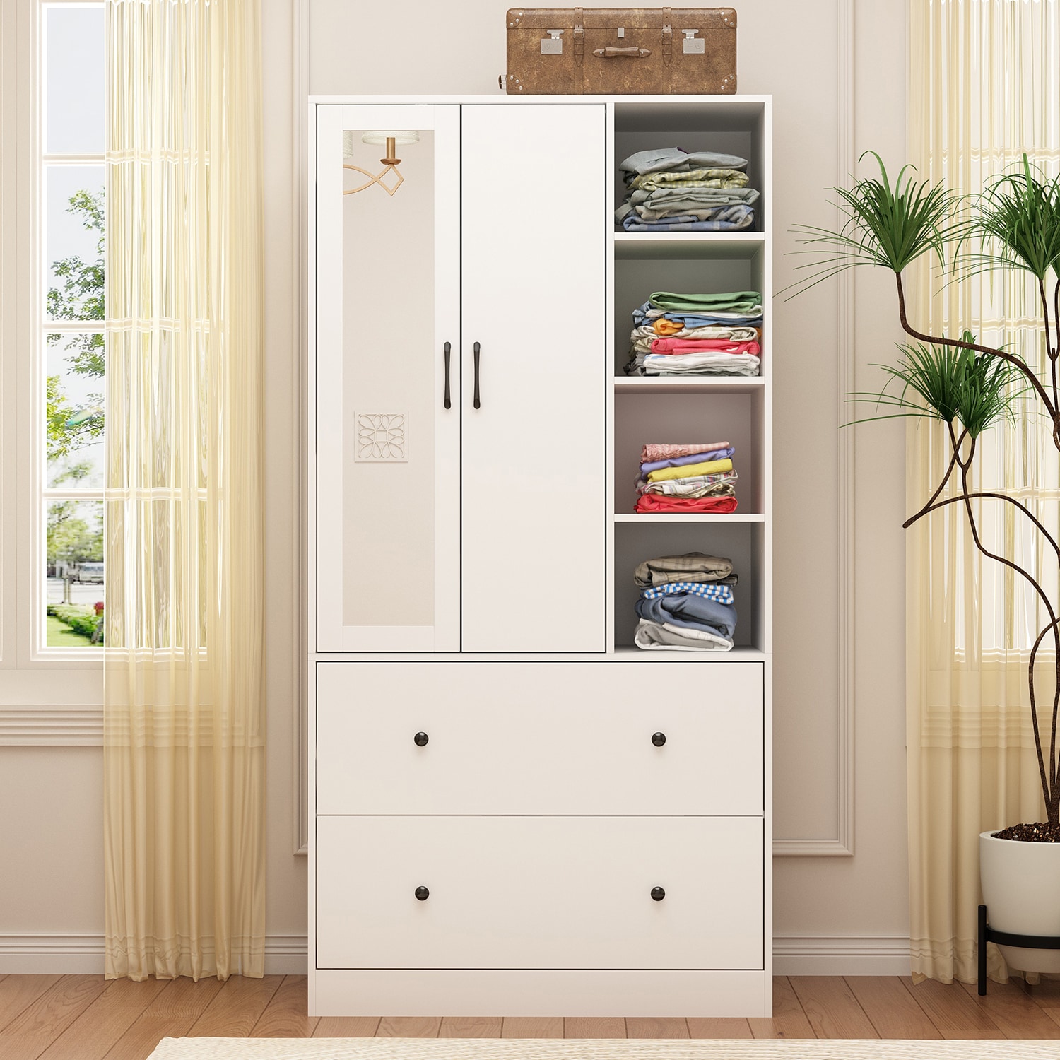 FUFU&GAGA BC0269-01 White Armoire