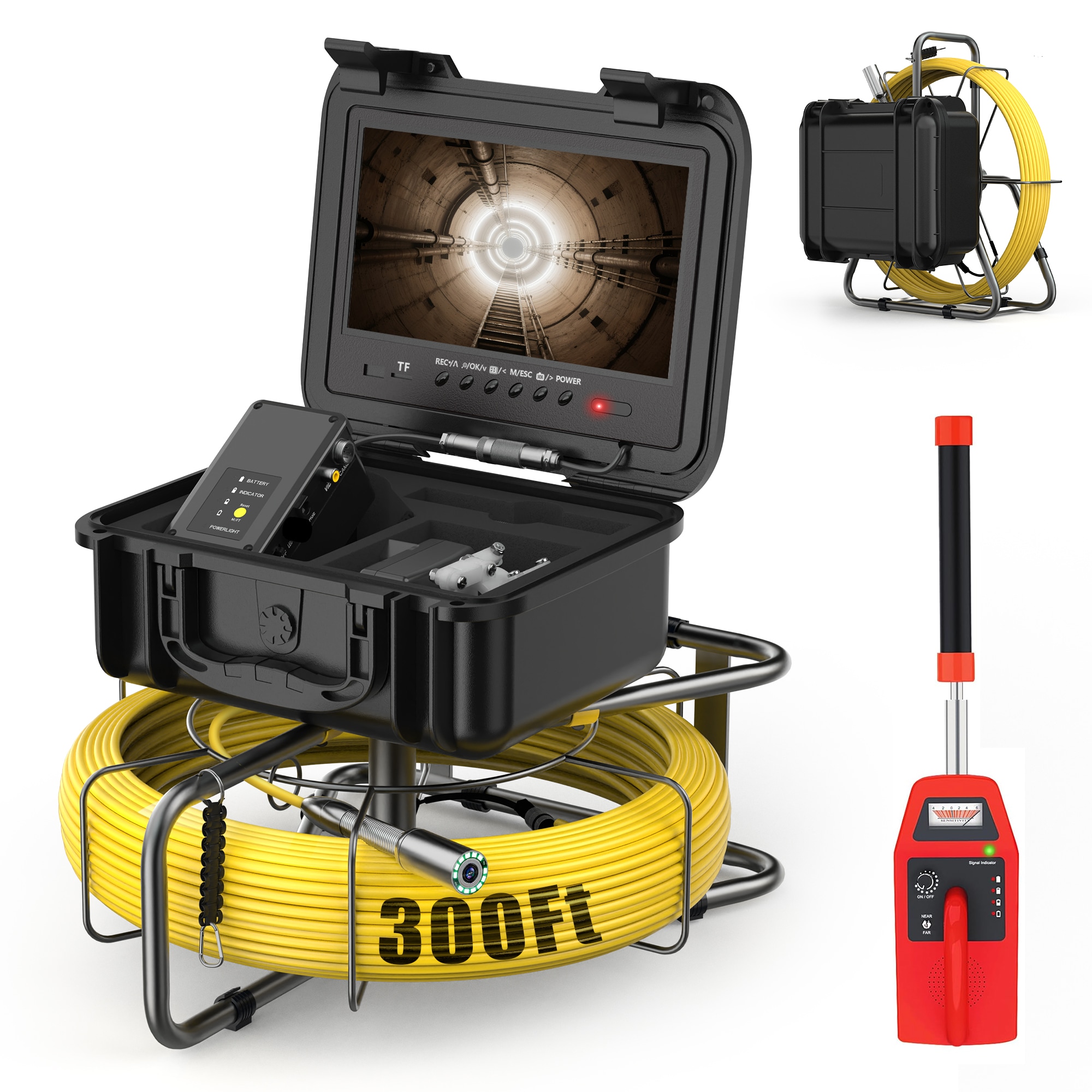 Anysun 300ft Self-Leveling Sewer Camera with 512Hz Sonde and Pipe ...