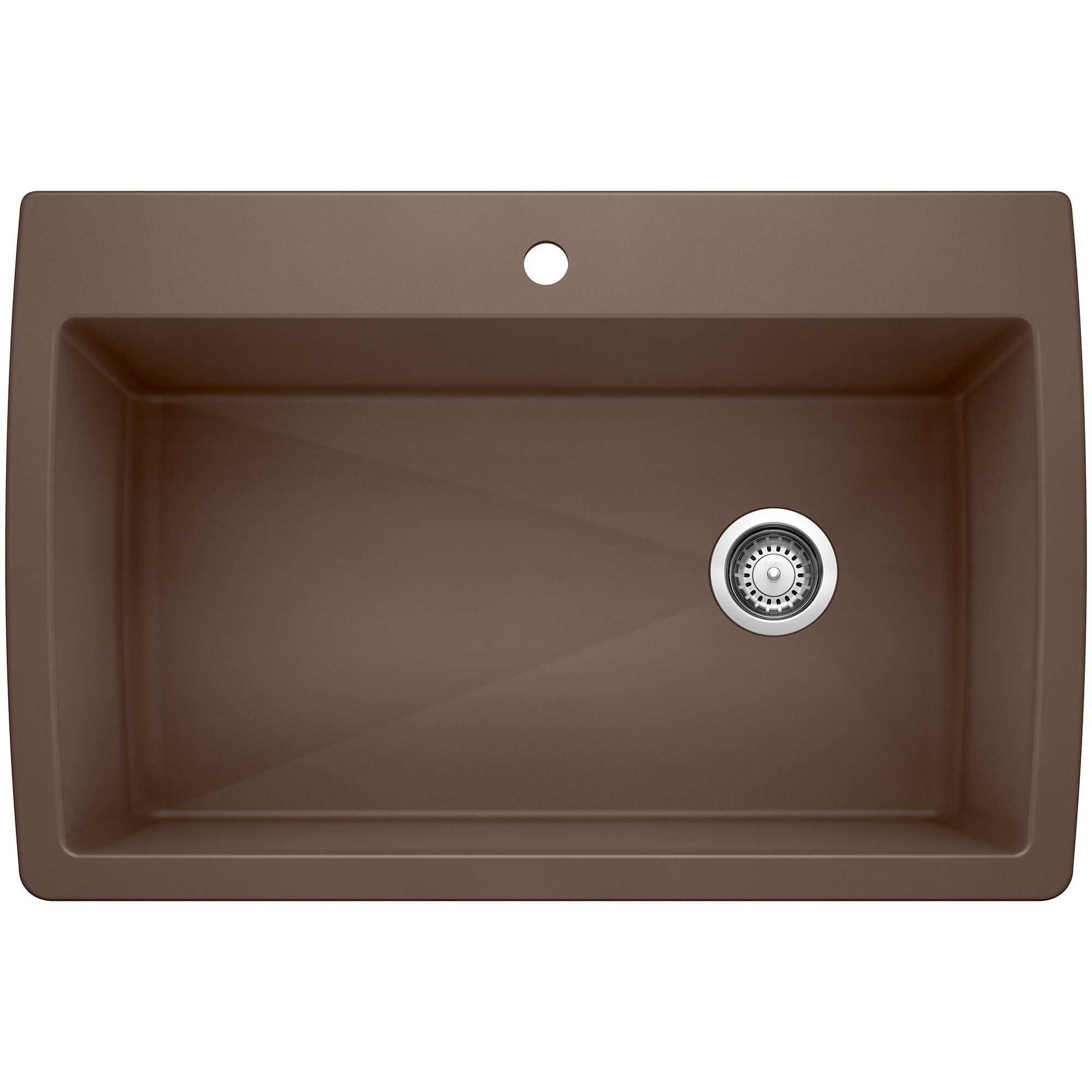BLANCO 440192 Diamond Silgranit Drop-in or undermount 33.5-in x 22-in Granite Single bowl 1-Hole Kitchen Sink