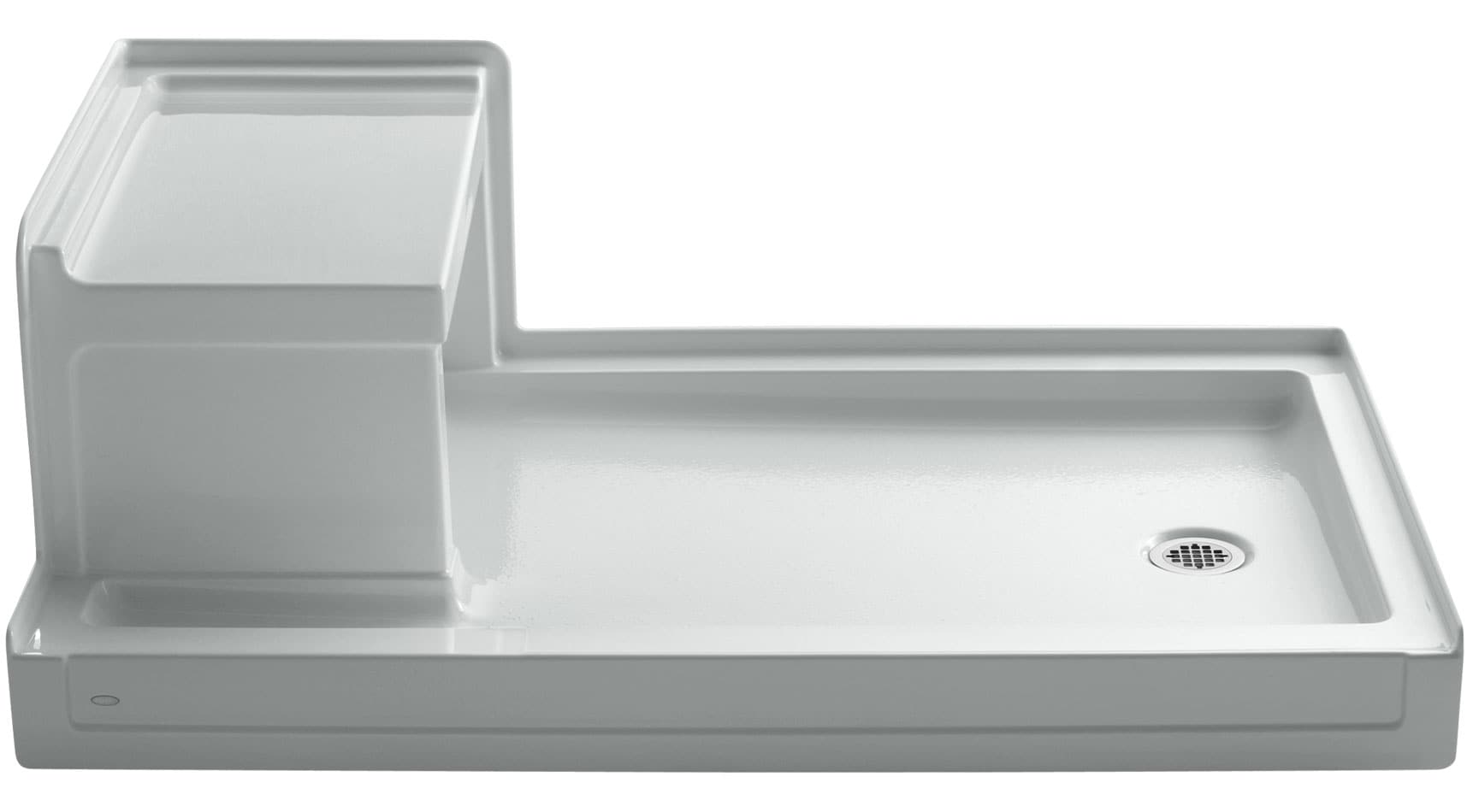  1978-95 Tresham 36.0-in W x 60.0-in L Ice Grey Rectangle Shower pan base with 21.125-in H Threshold (Right Drain)