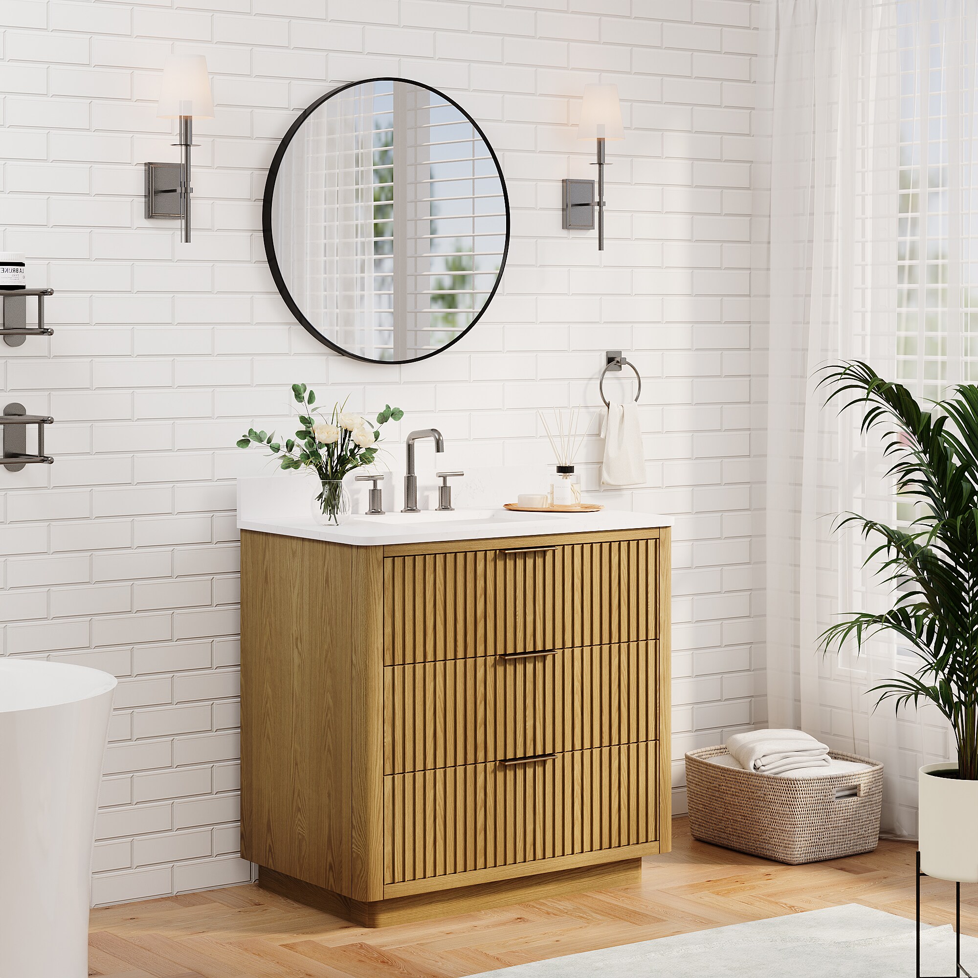 WELLFOR R1MR2828MB Framed-Bath-Mirrors - View #4