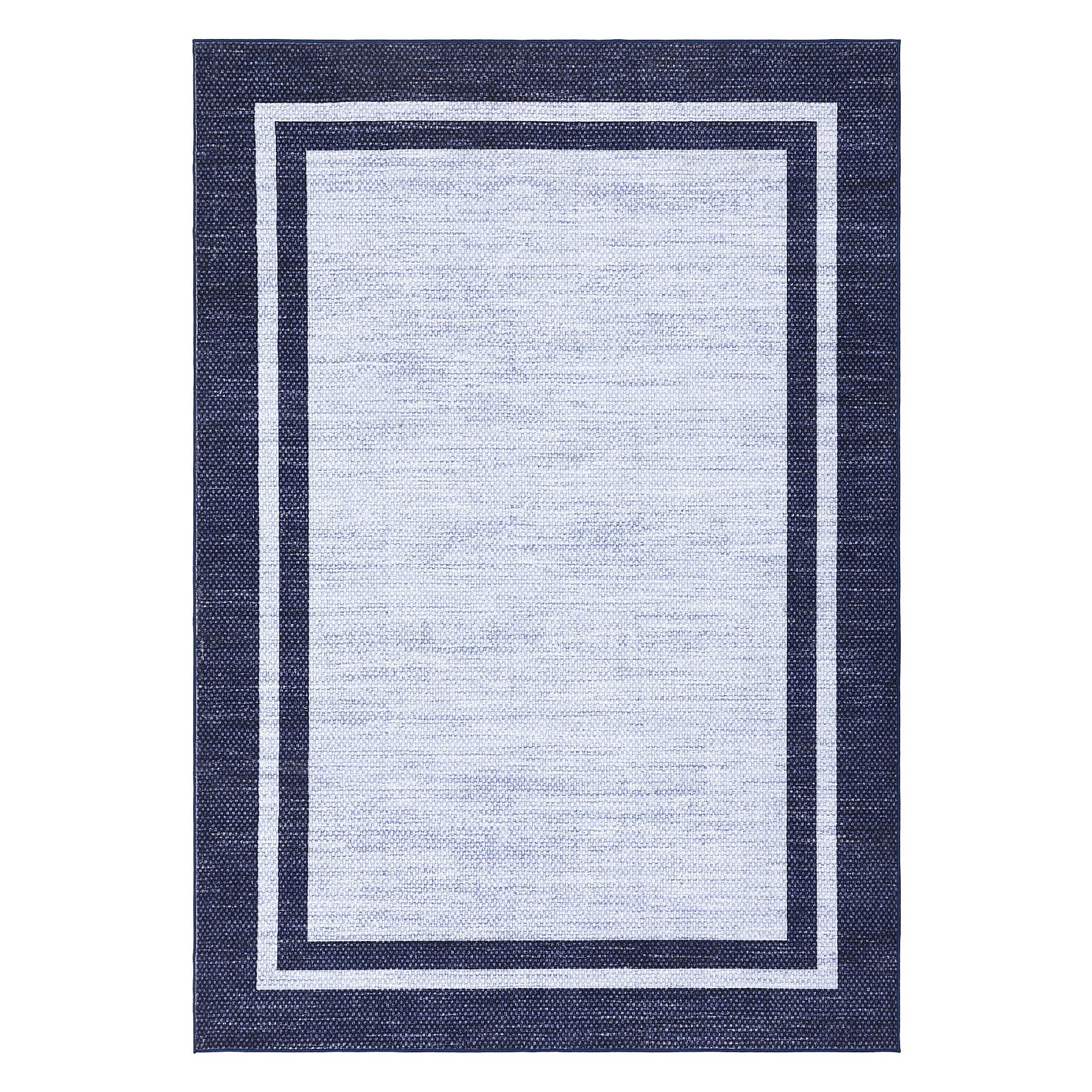 Garvee 8 x 10 ft Navy Machine Washable Bordered Living Room Rugs Soft ...