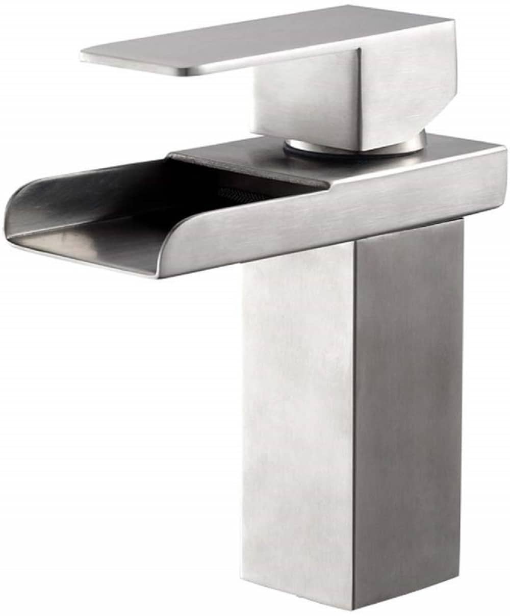 CASAINC - Brushed Nickel Single Handle Single Hole Bathroom Faucet