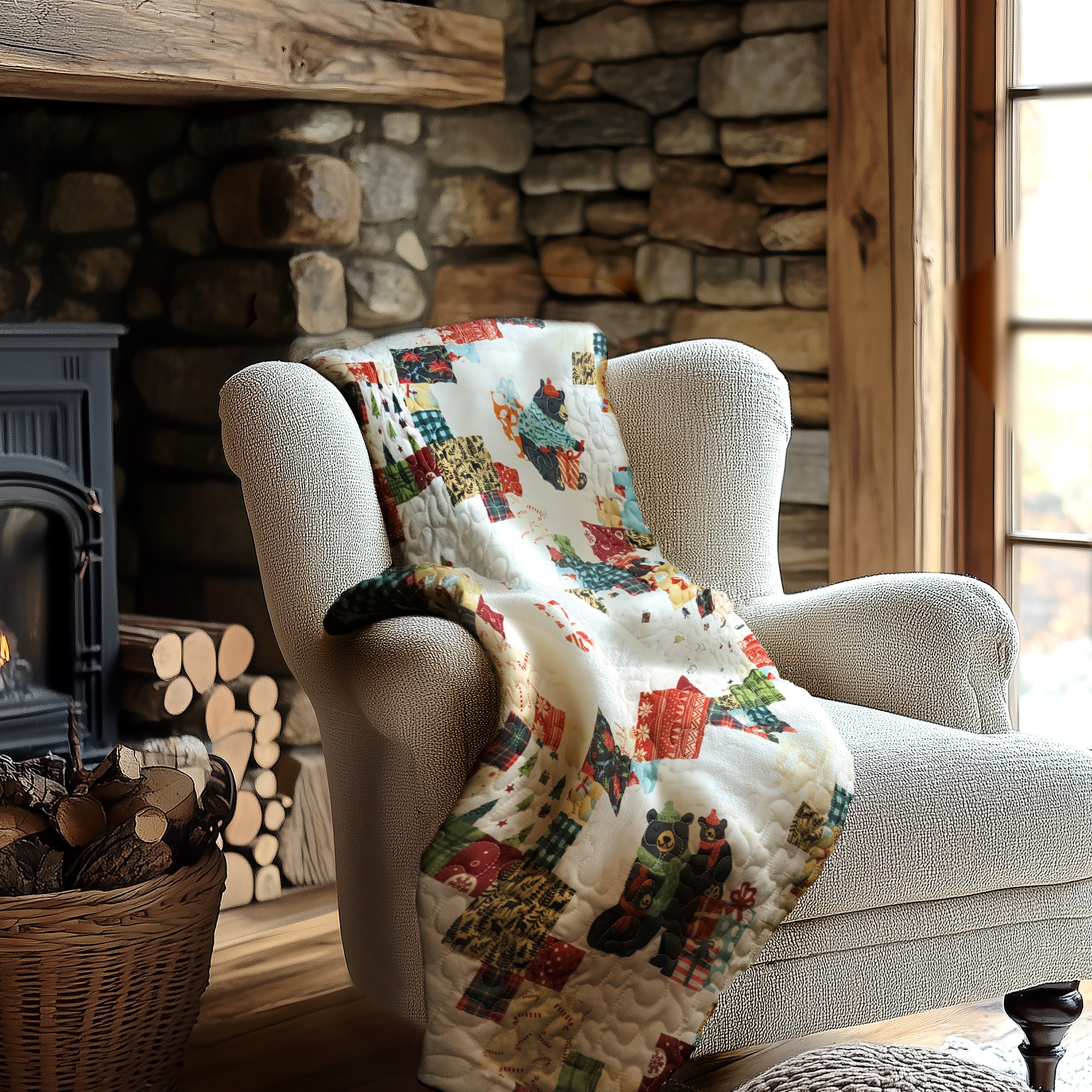 Donna Sharp Holiday Love Multi-Colored 50-in x 60-in Polyester Throw