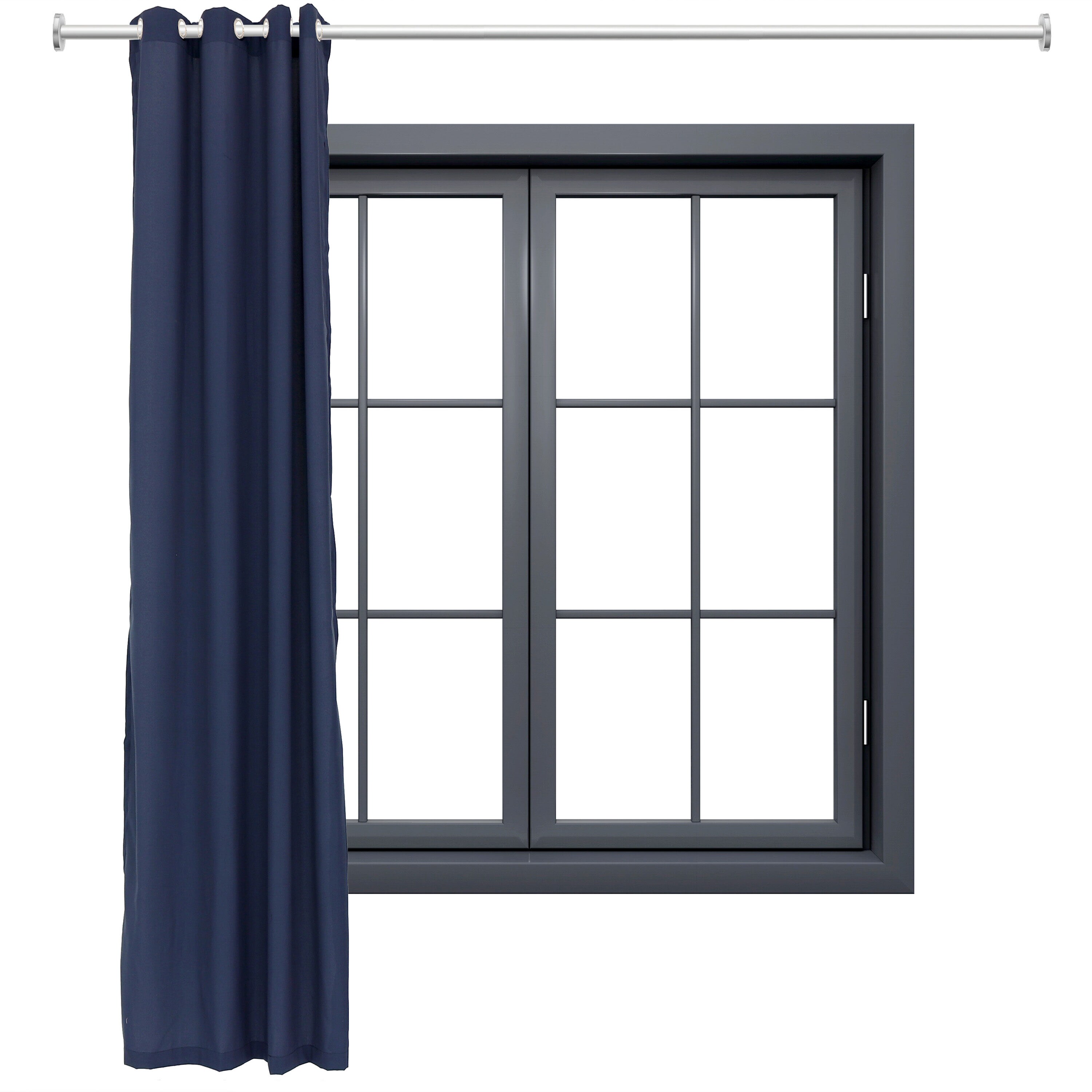 Sunnydaze Decor SNR-474 120-in Outdoor Blue Light filtering Grommet Single curtain panel