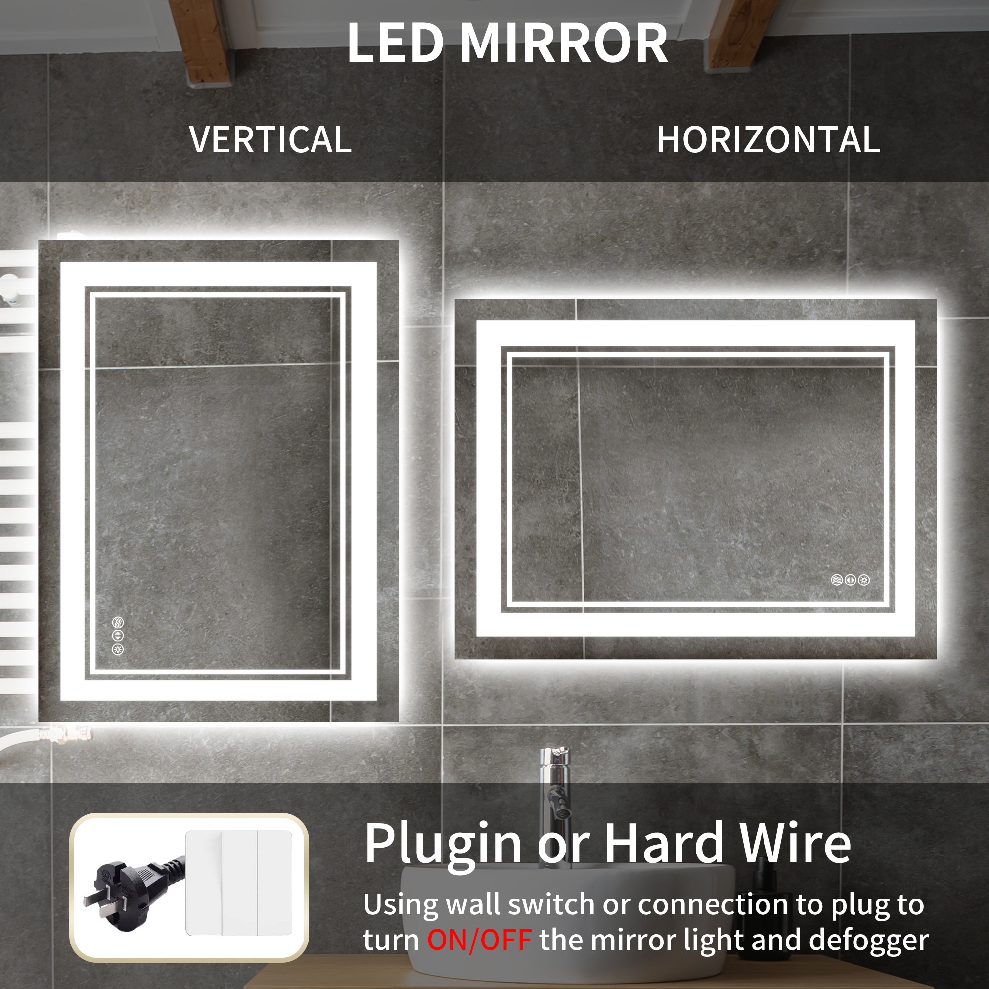CASAINC CV-W54326745 Framed-Bath-Mirrors - View #4