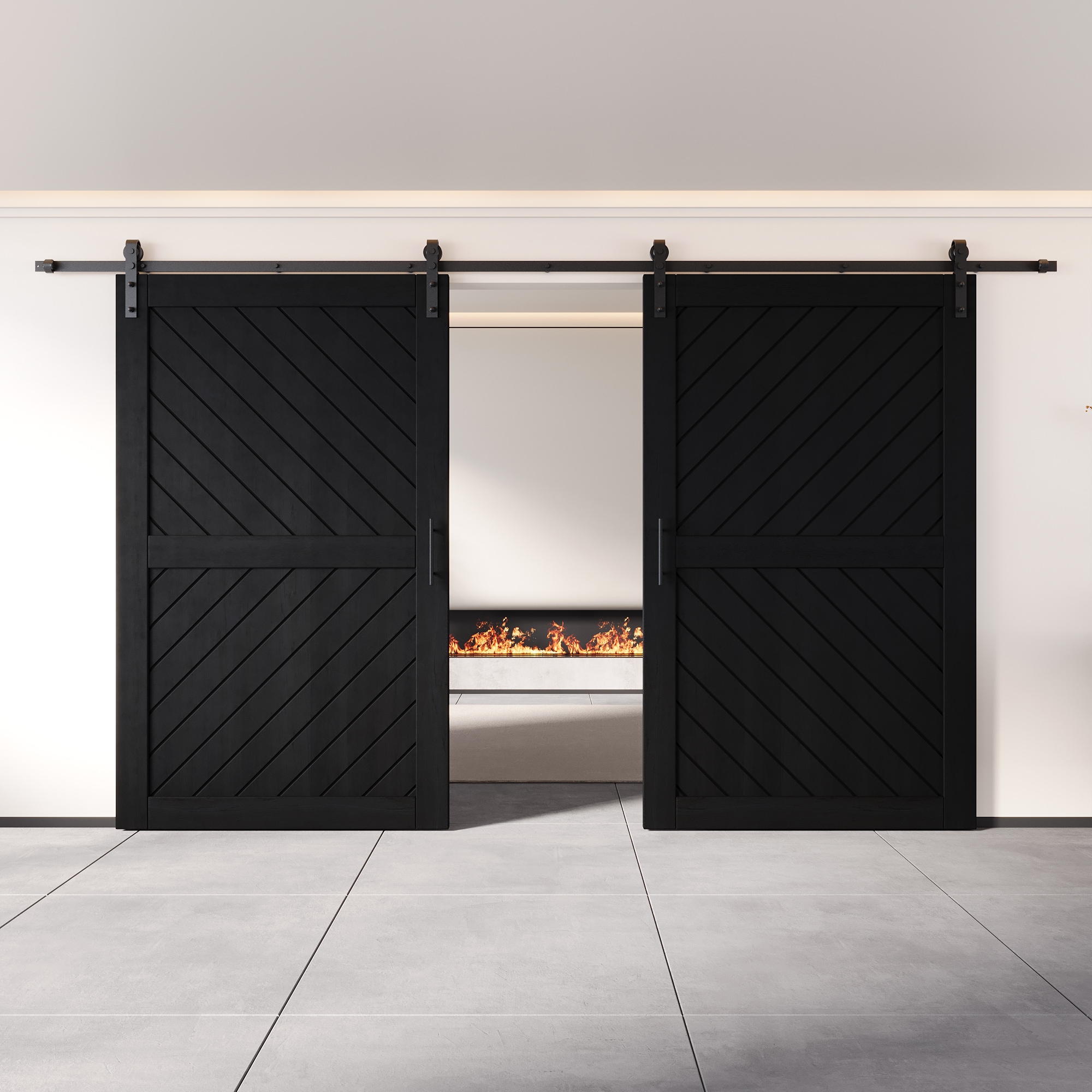 HOMACER YT2H216C-XT4-5080-BK Barn-Doors - View #8